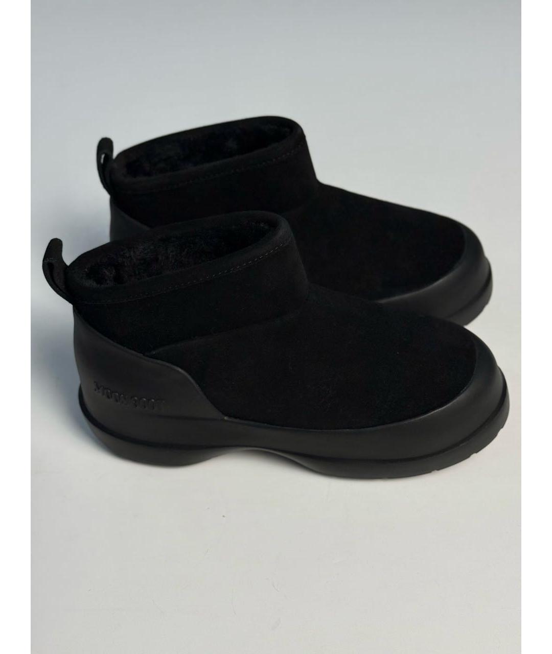 MOON BOOT Черные замшевые полусапоги, фото 9