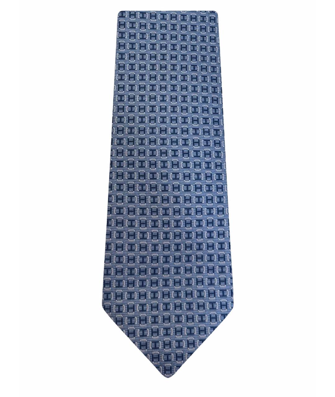 HERMES Голубой галстук, фото 1