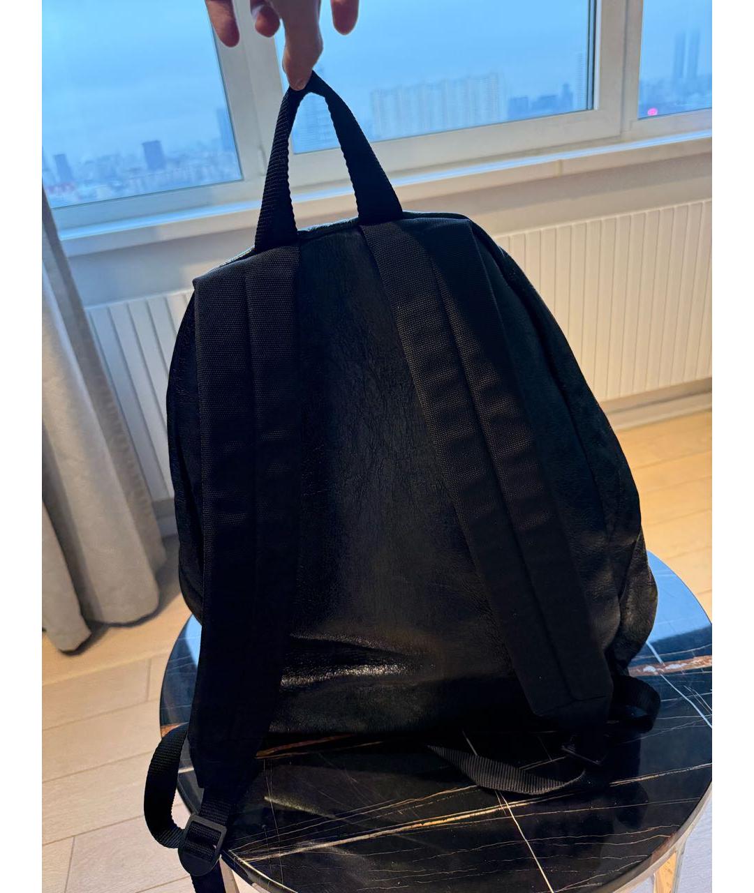 BALENCIAGA Черный кожаный рюкзак, фото 3