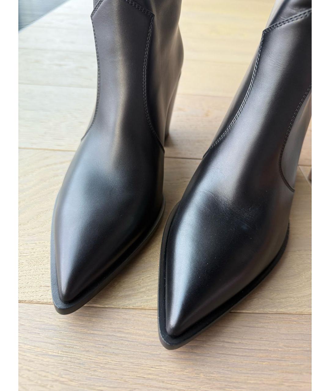 GIANVITO ROSSI Черные кожаные сапоги, фото 3