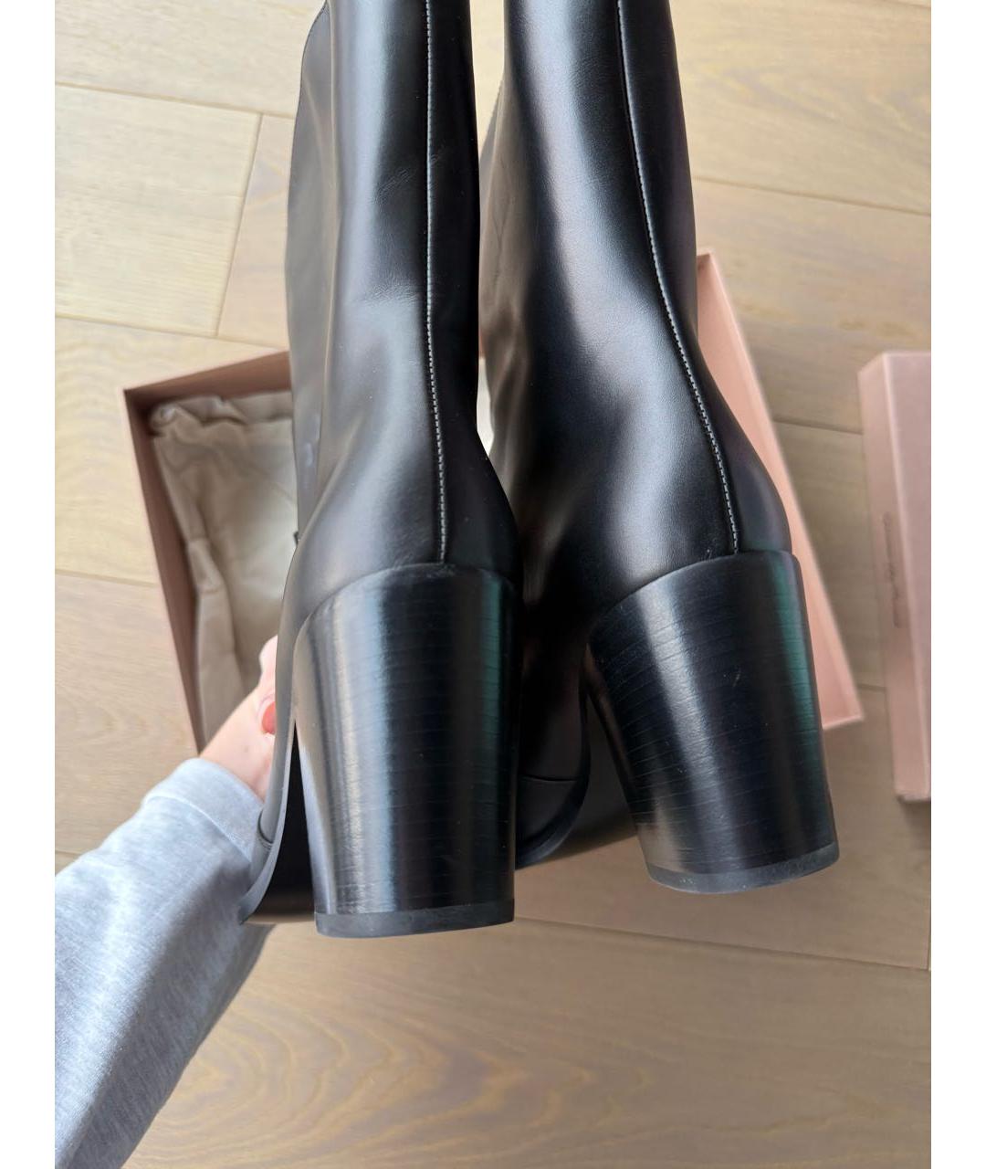 GIANVITO ROSSI Черные кожаные сапоги, фото 5