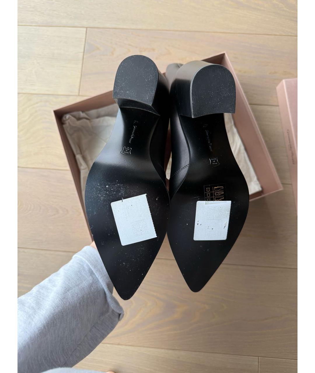 GIANVITO ROSSI Черные кожаные сапоги, фото 6