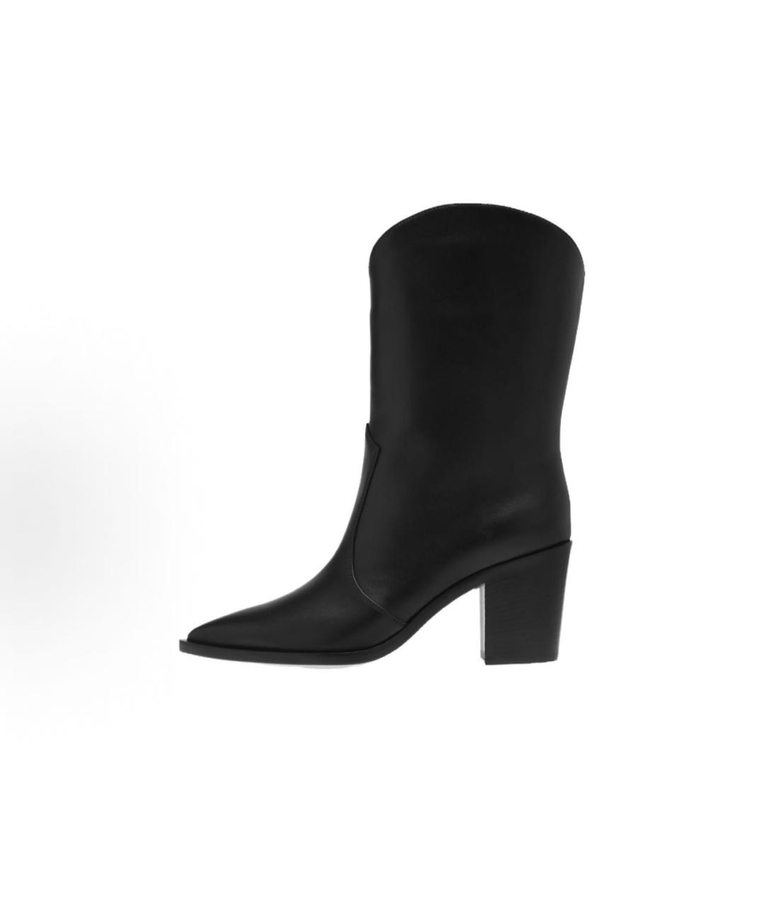 GIANVITO ROSSI Черные кожаные сапоги, фото 9