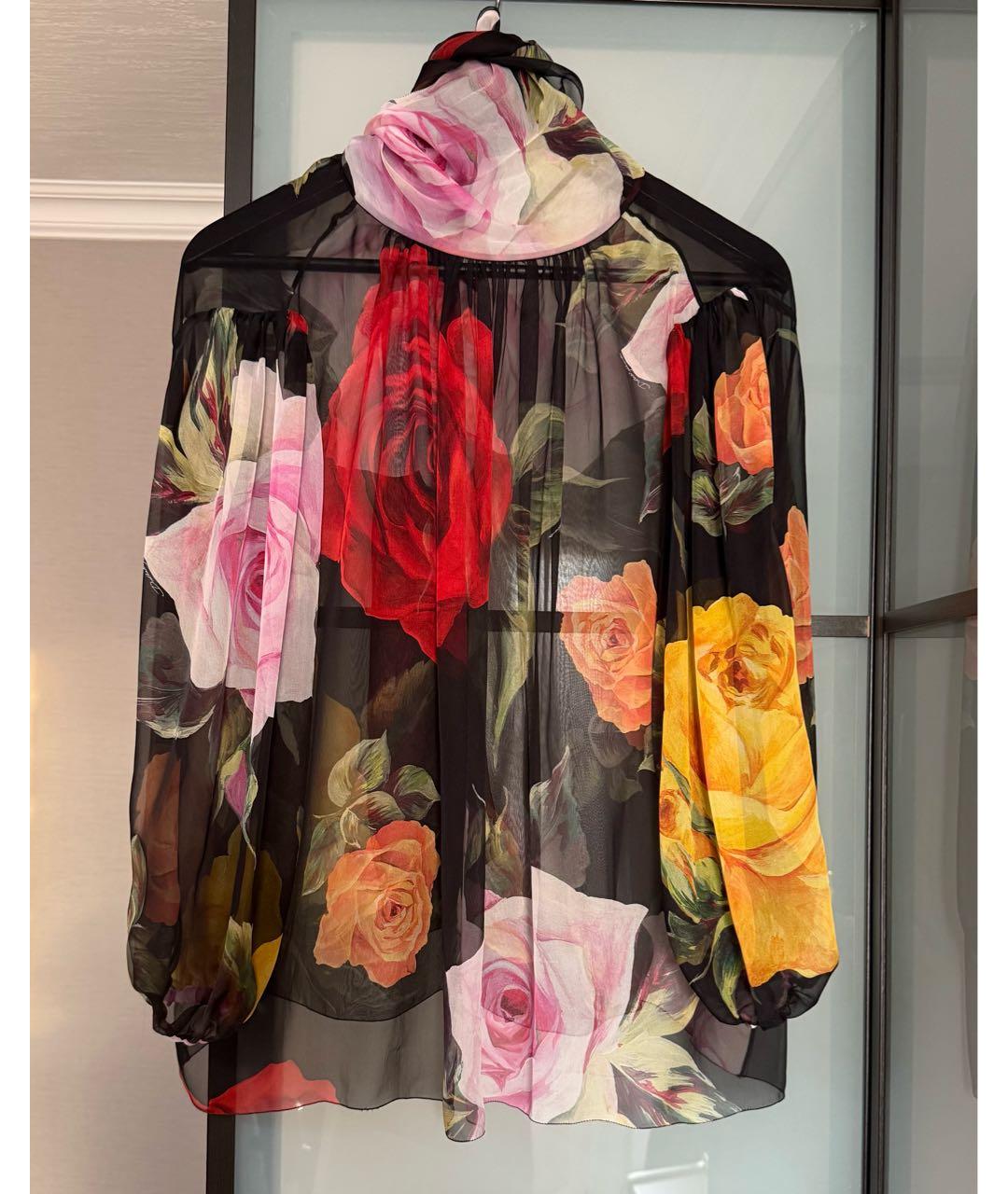 DOLCE&GABBANA Мульти шелковая блузы, фото 2