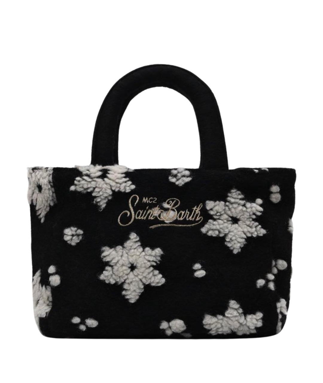 MC2 SAINT BARTH Черная меховая сумка с короткими ручками, фото 1