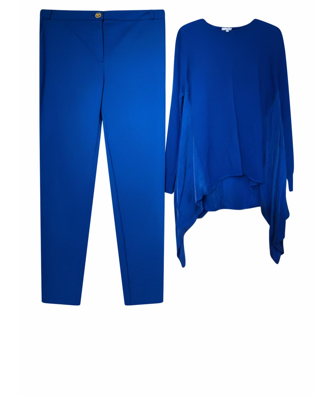 ESCADA Синий кашемировый костюм с брюками, фото 1