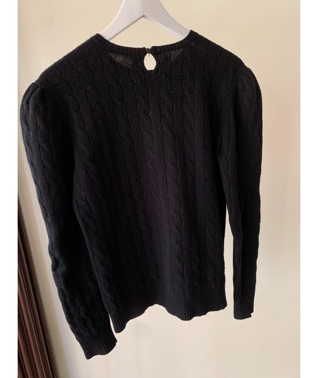 RALPH LAUREN Черный шерстяной джемпер / свитер, фото 2