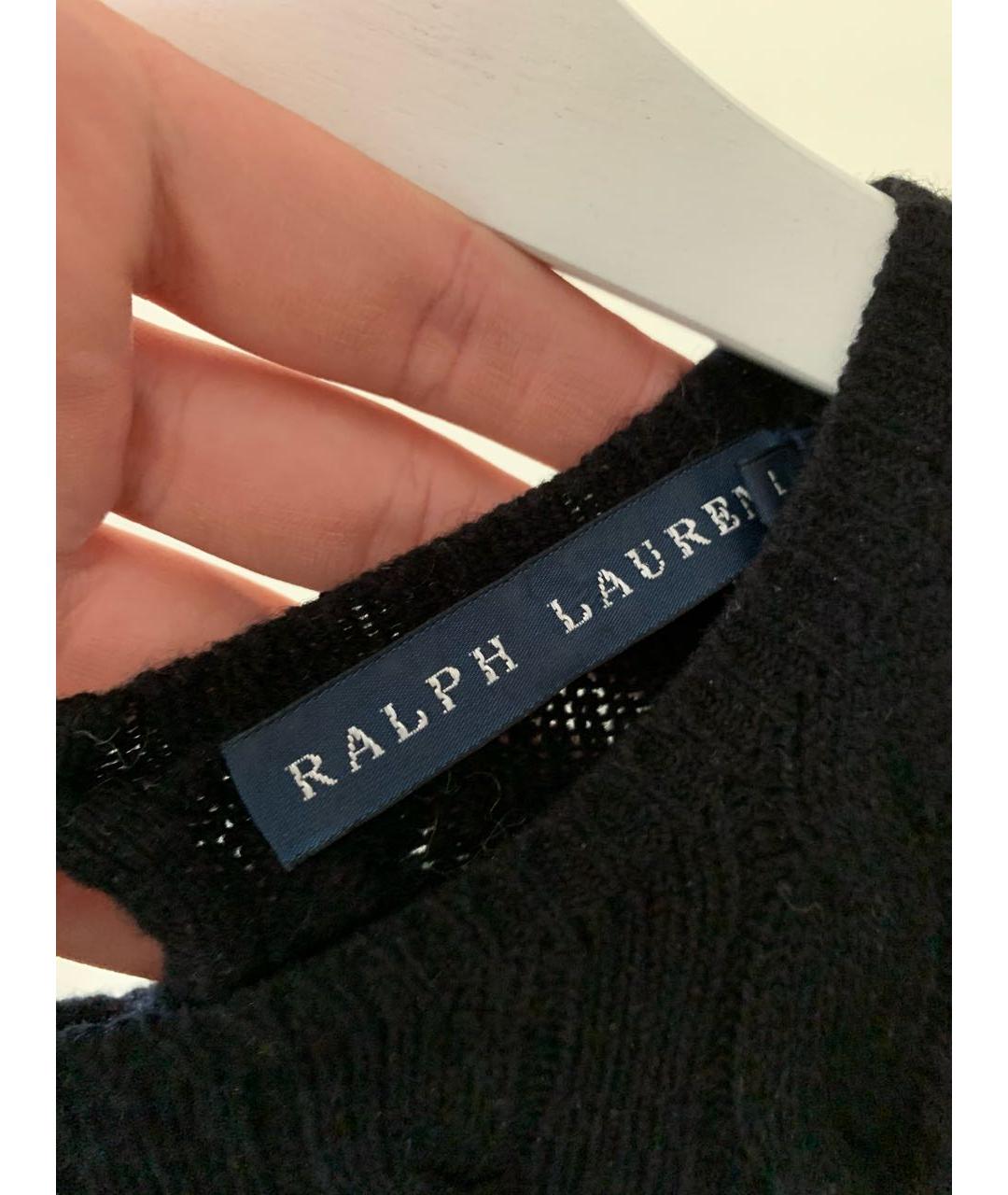 RALPH LAUREN Черный шерстяной джемпер / свитер, фото 5