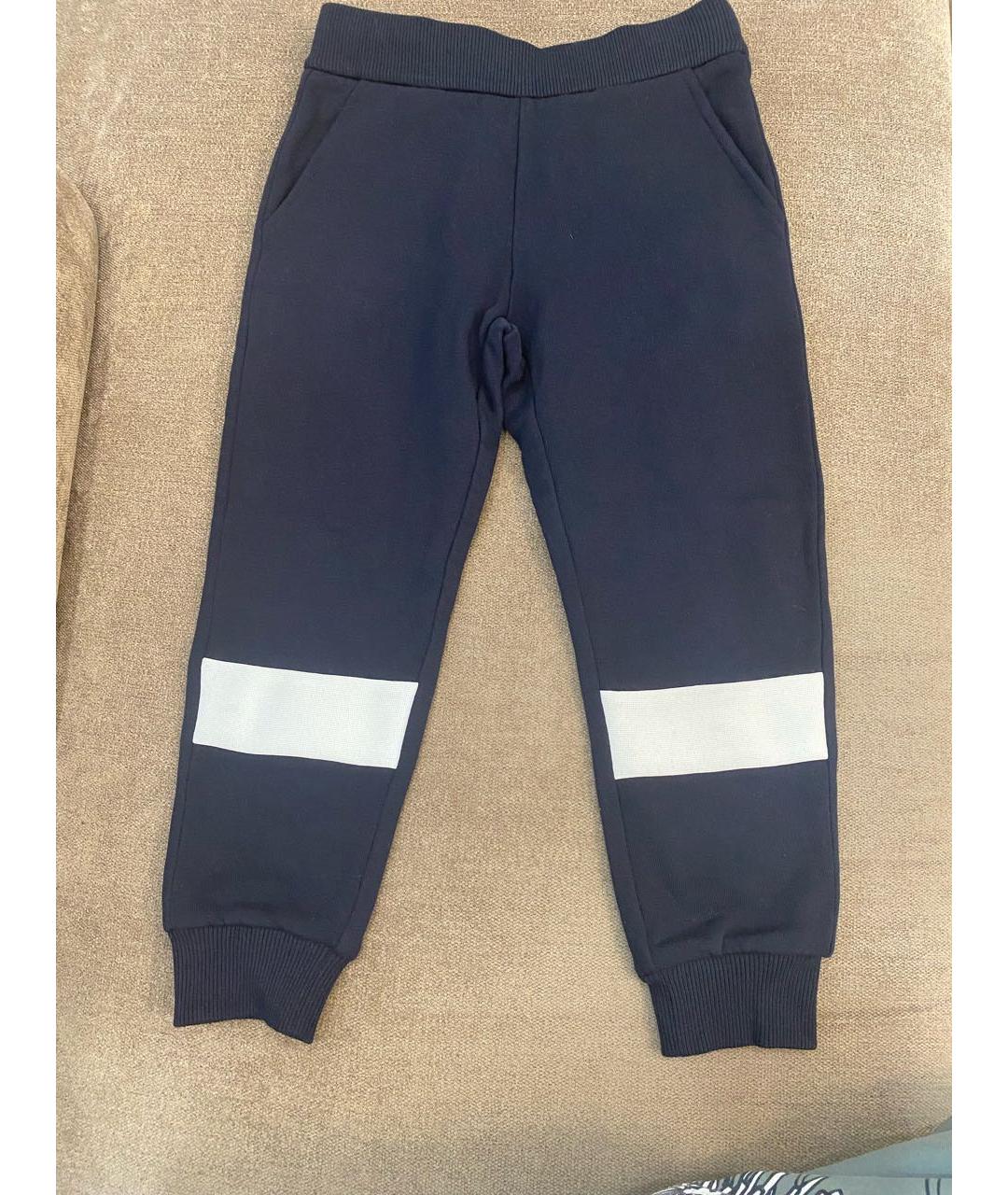 MONCLER KIDS Темно-синие хлопковые брюки и шорты, фото 6