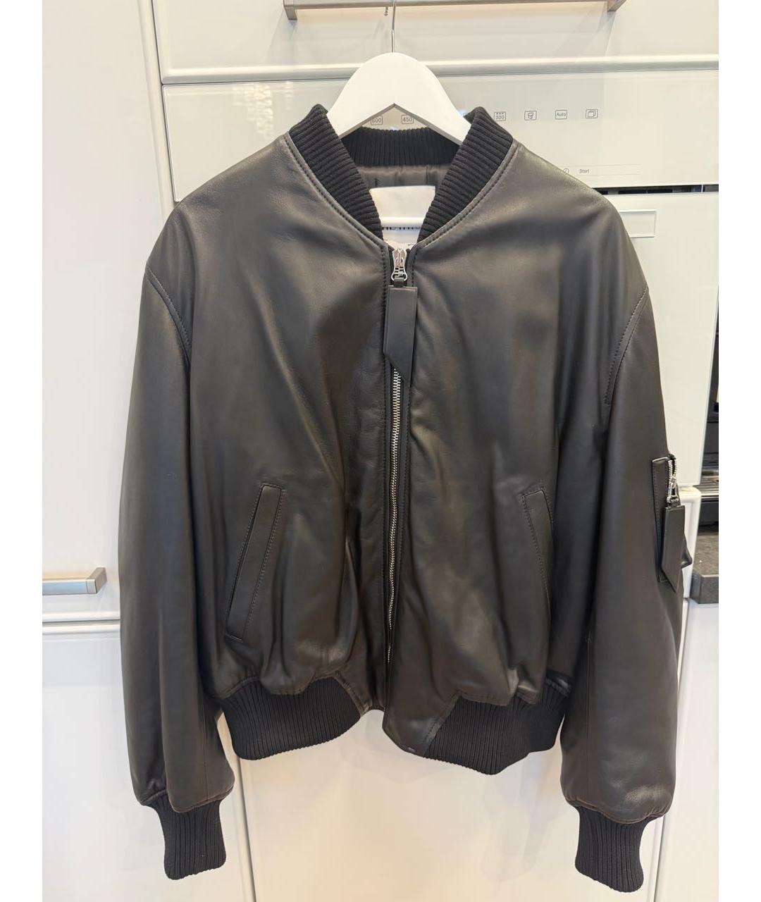 THE ATTICO Черная кожаная куртка, фото 7