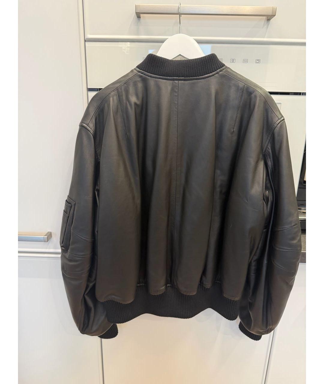THE ATTICO Черная кожаная куртка, фото 2