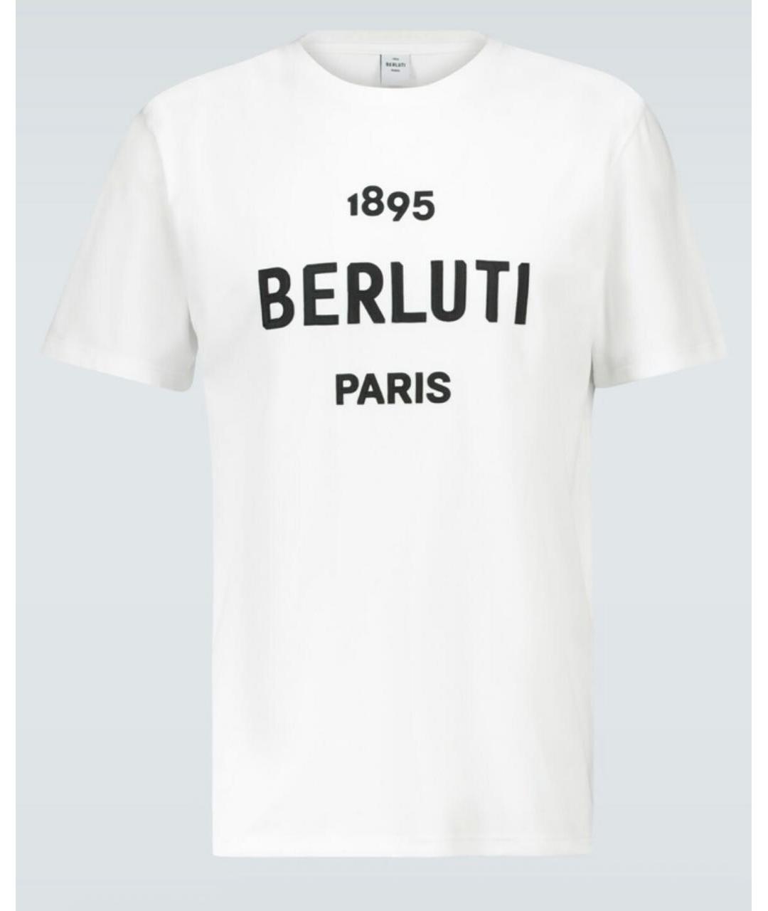 BERLUTI Белая хлопковая футболка, фото 9