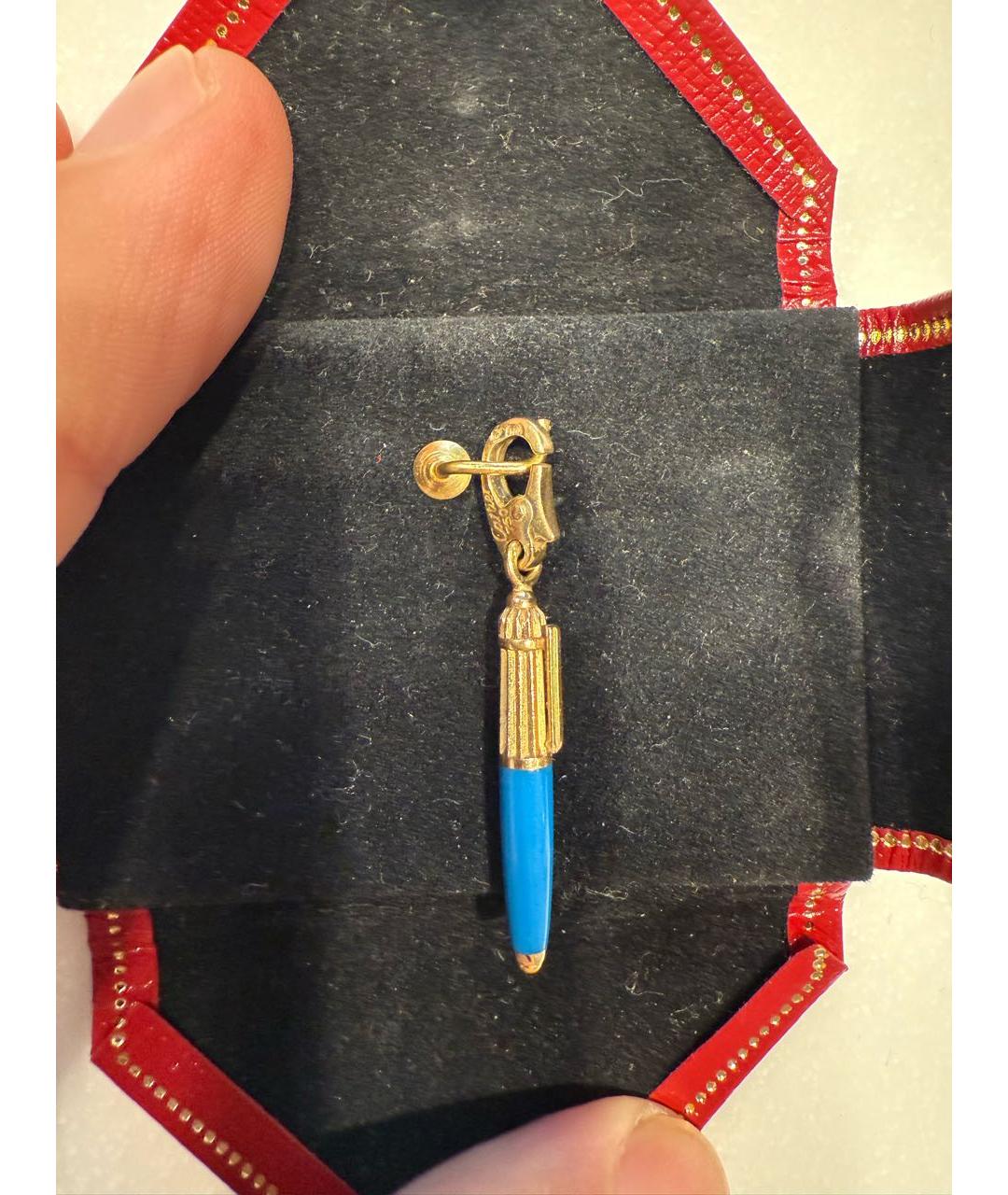 CARTIER Синий кулон из желтого золота, фото 2