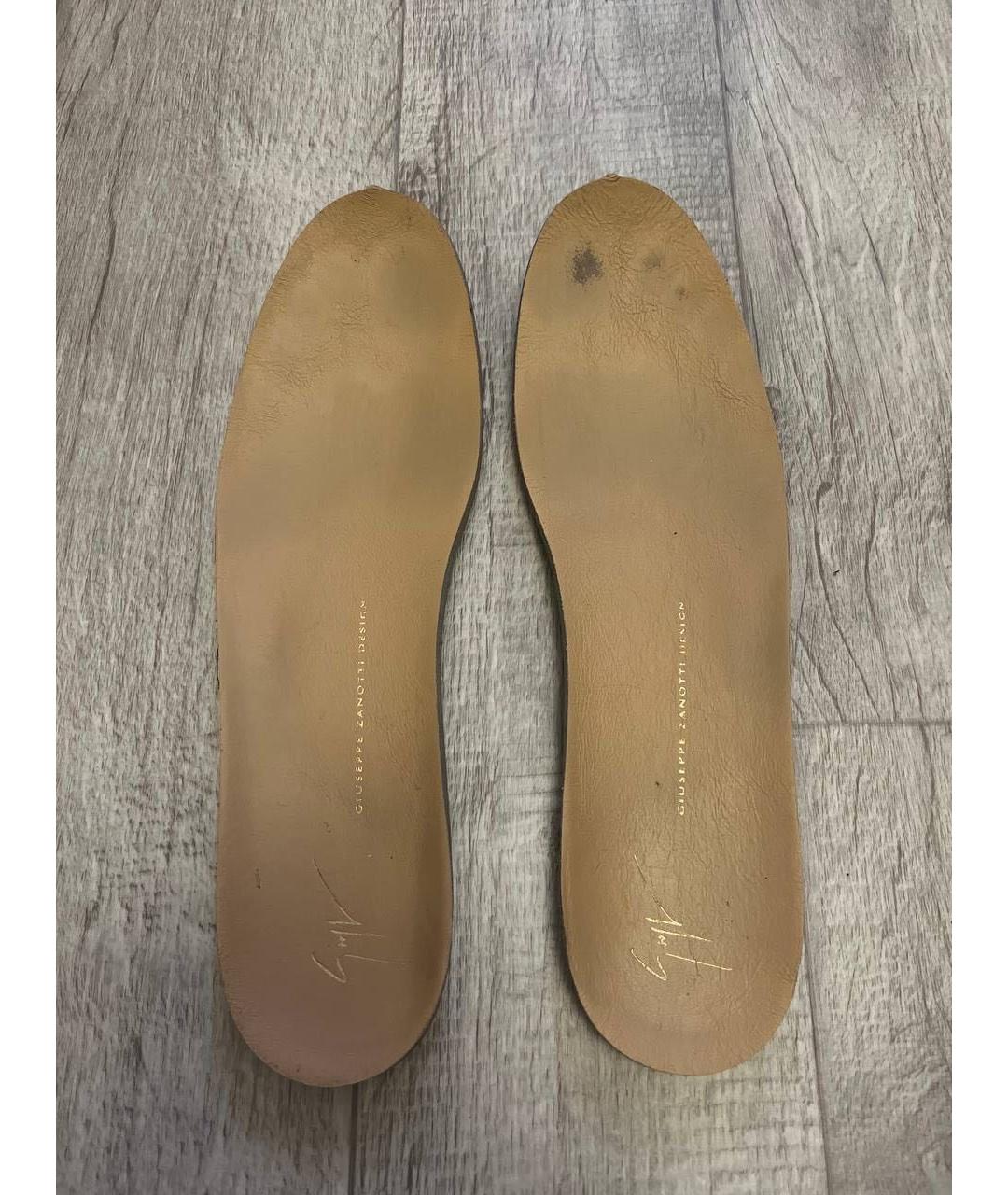 GIUSEPPE ZANOTTI DESIGN Красные кожаные низкие кроссовки / кеды, фото 8