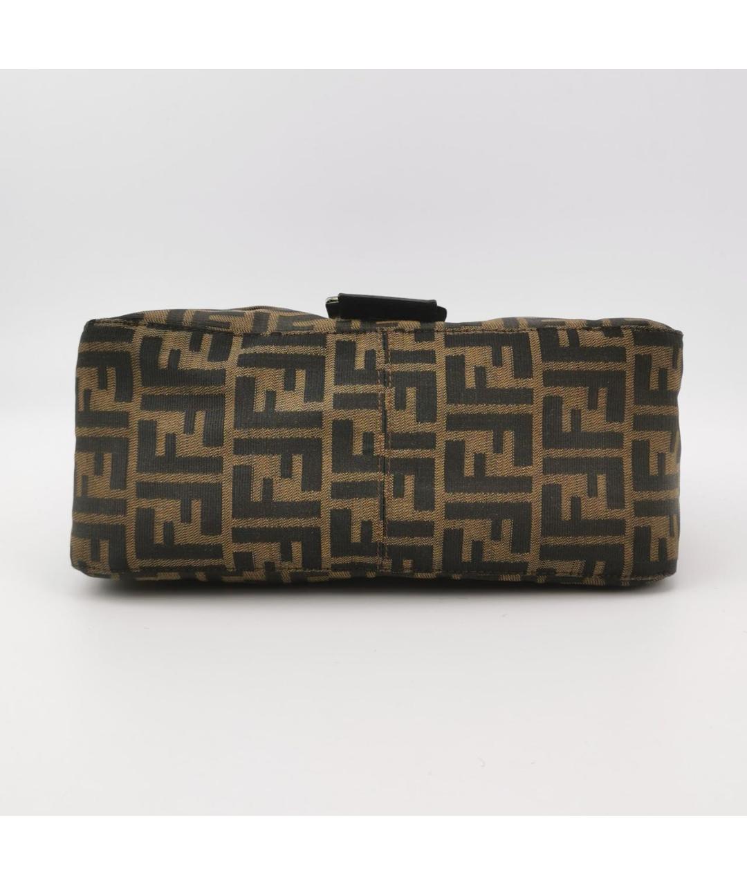 FENDI Коричневая жаккардовая сумка через плечо, фото 5
