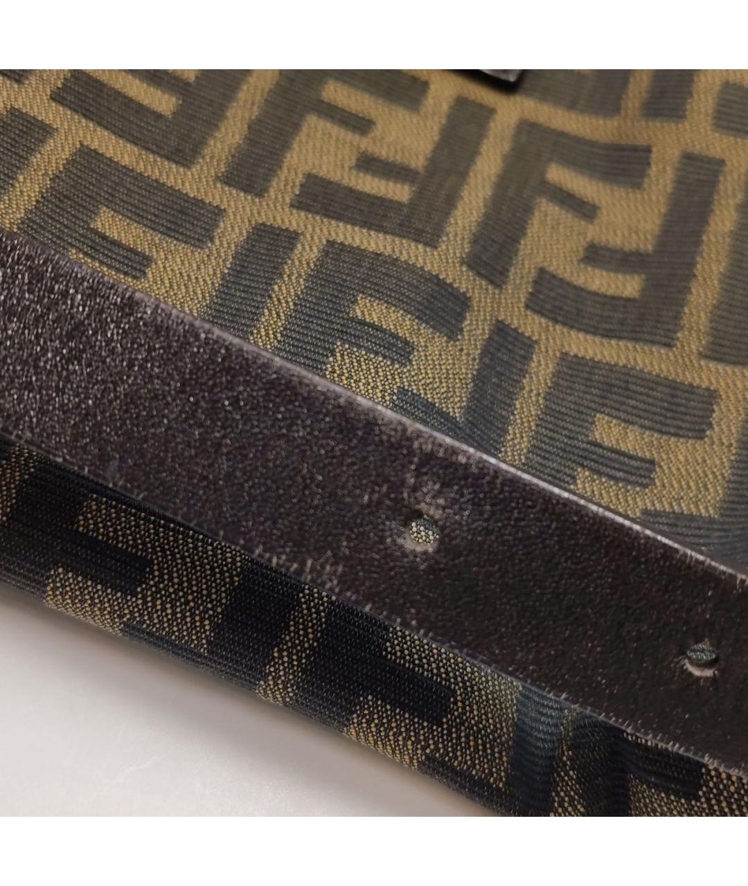 FENDI Коричневая жаккардовая сумка через плечо, фото 7