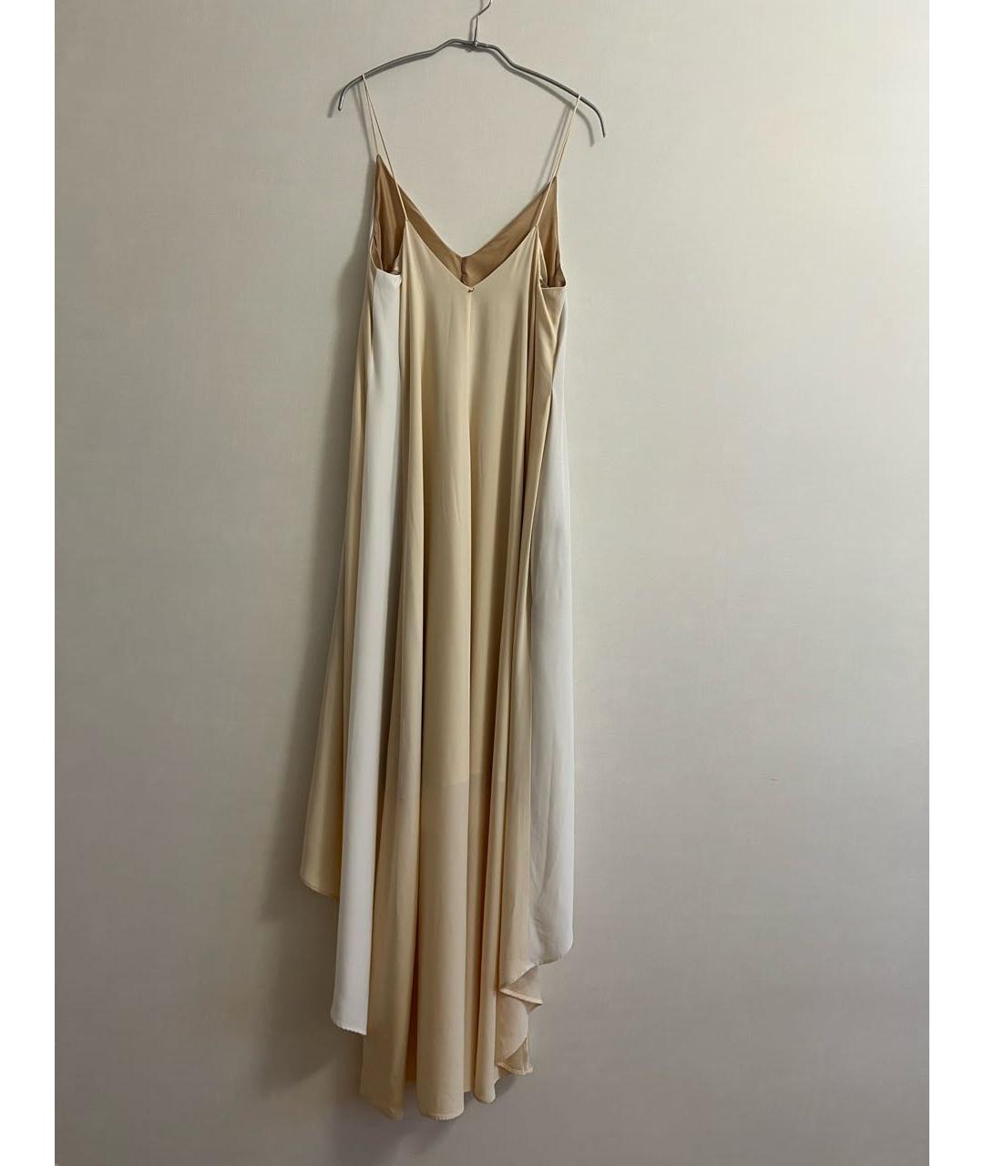 SPORTMAX Бежевый вискозный сарафан, фото 4