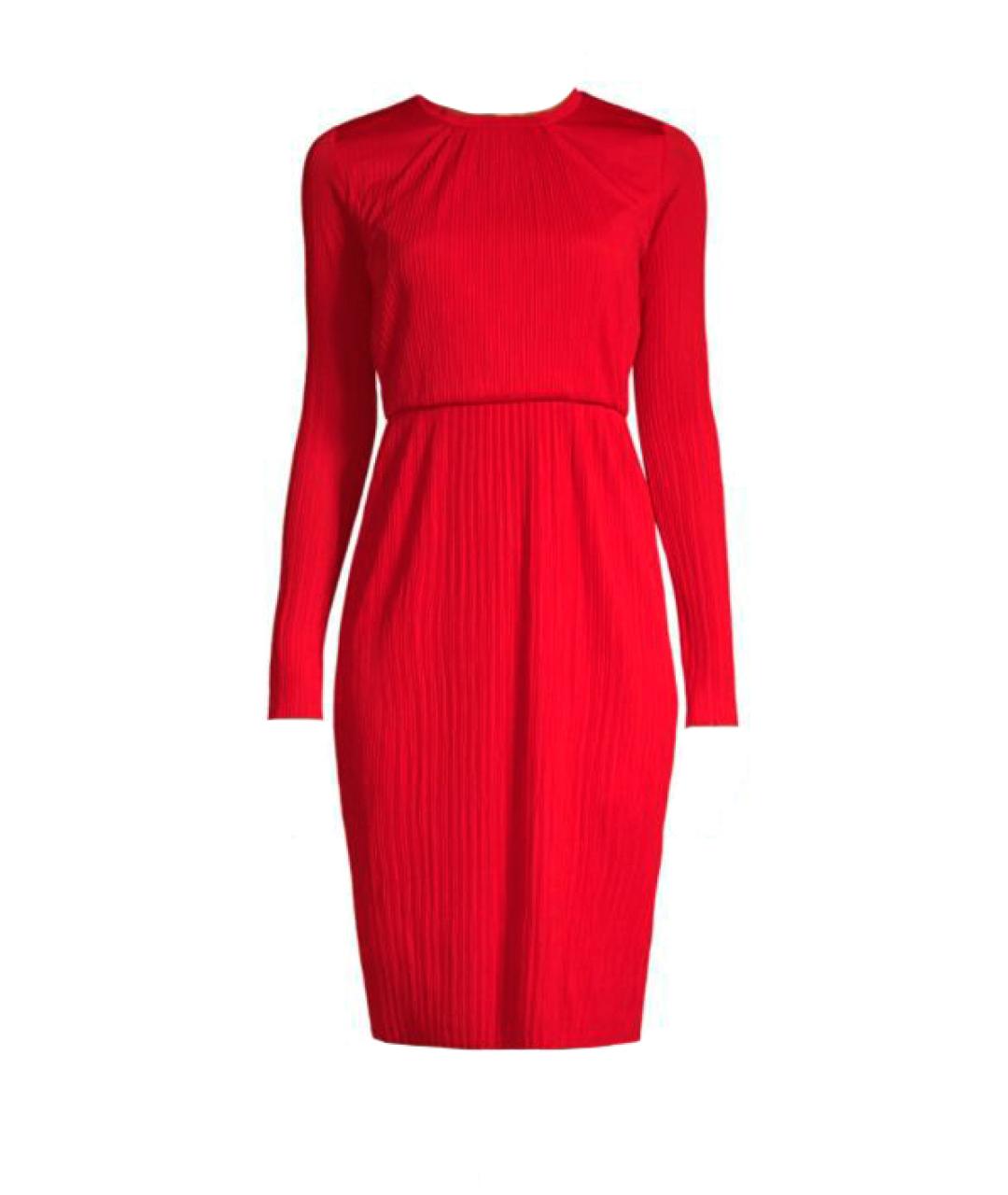 'S MAX MARA Красное вискозное платье, фото 8