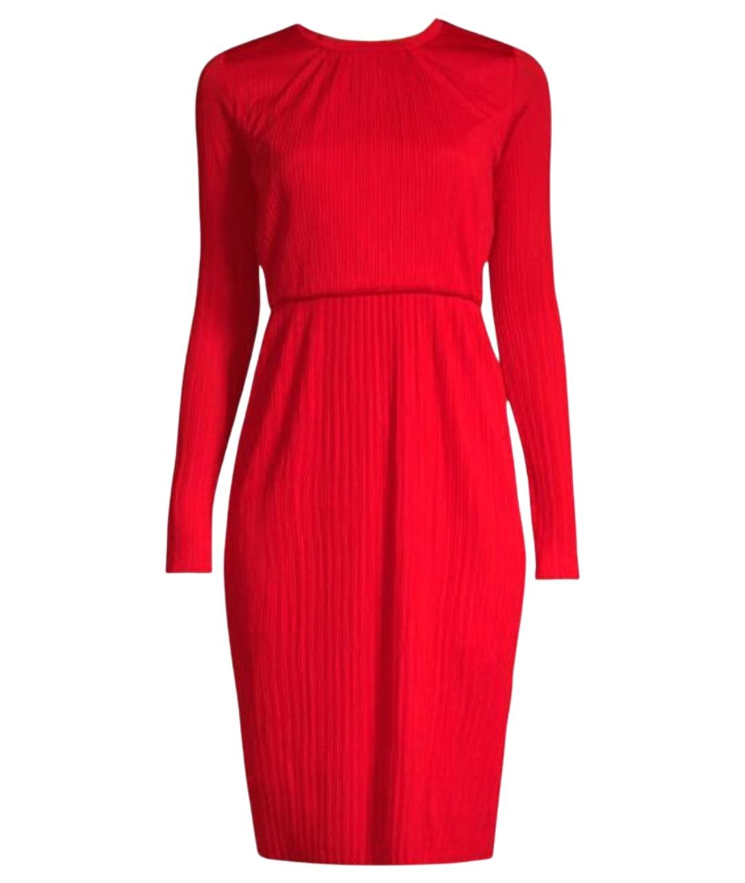 'S MAX MARA Красное вискозное платье, фото 1