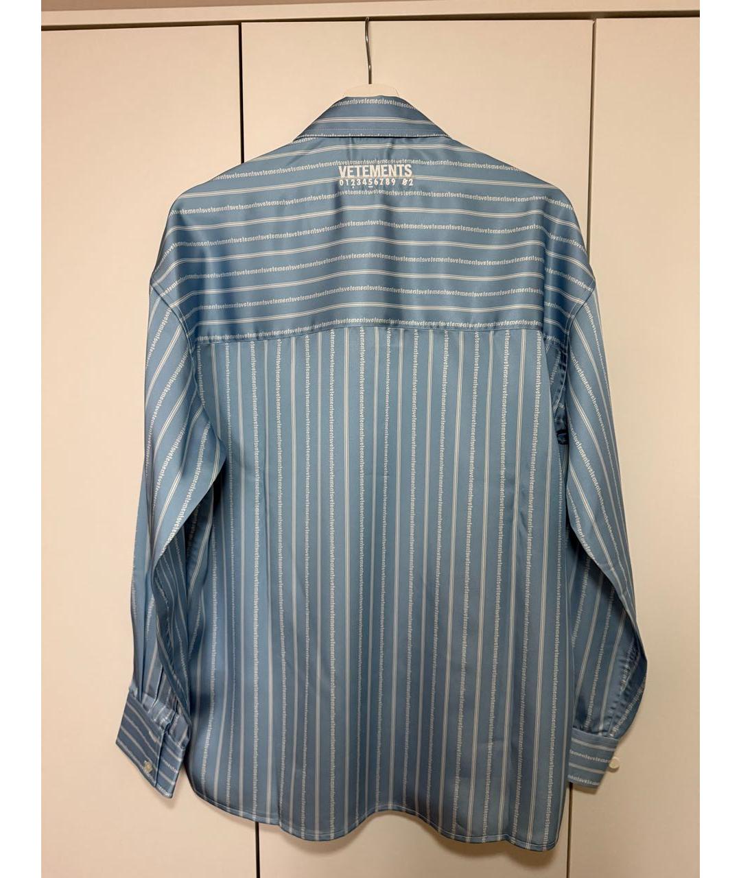 VETEMENTS Голубая полиэстеровая рубашка, фото 2
