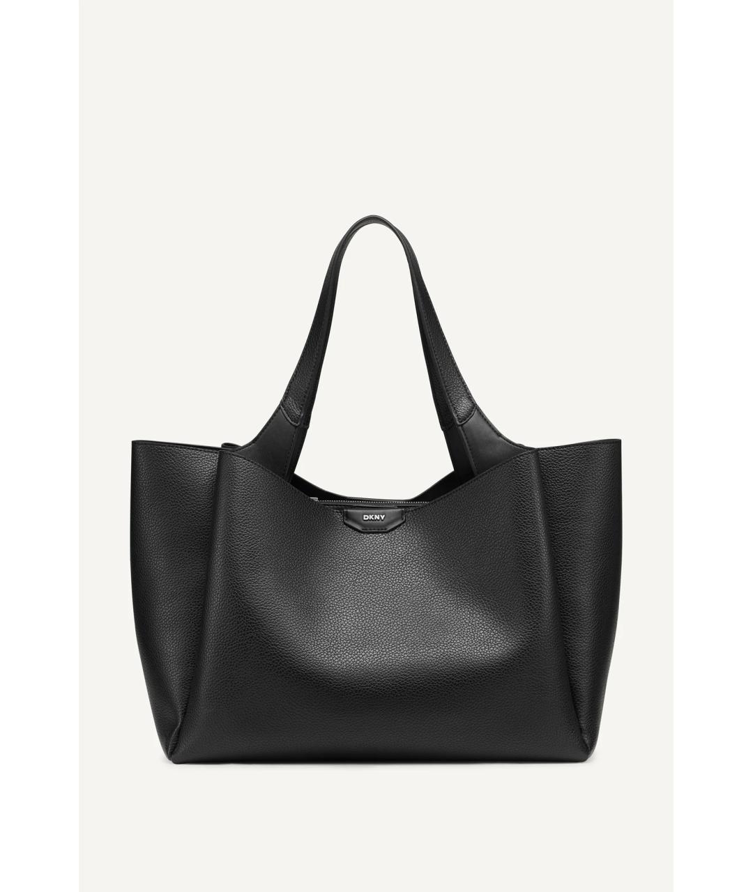 DKNY Черная сумка с короткими ручками из искусственной кожи, фото 6