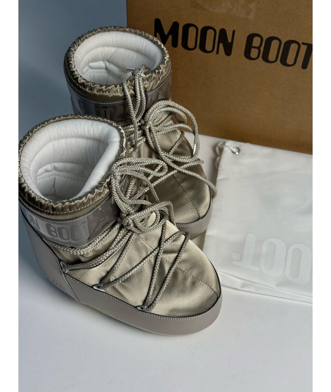 MOON BOOT Золотые ботинки, фото 7