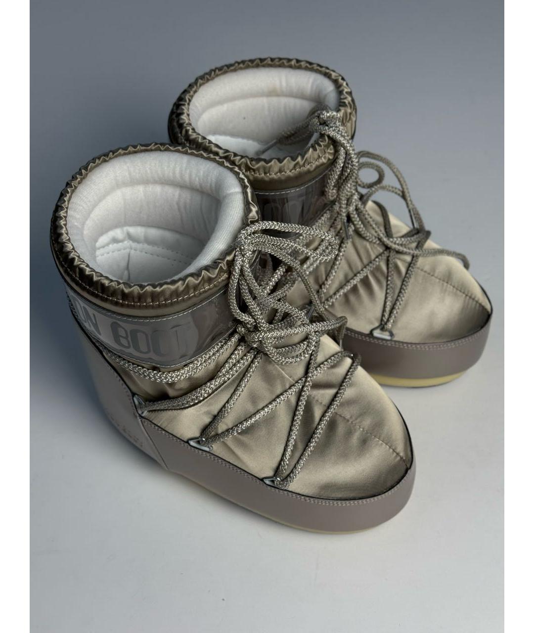 MOON BOOT Золотые ботинки, фото 2