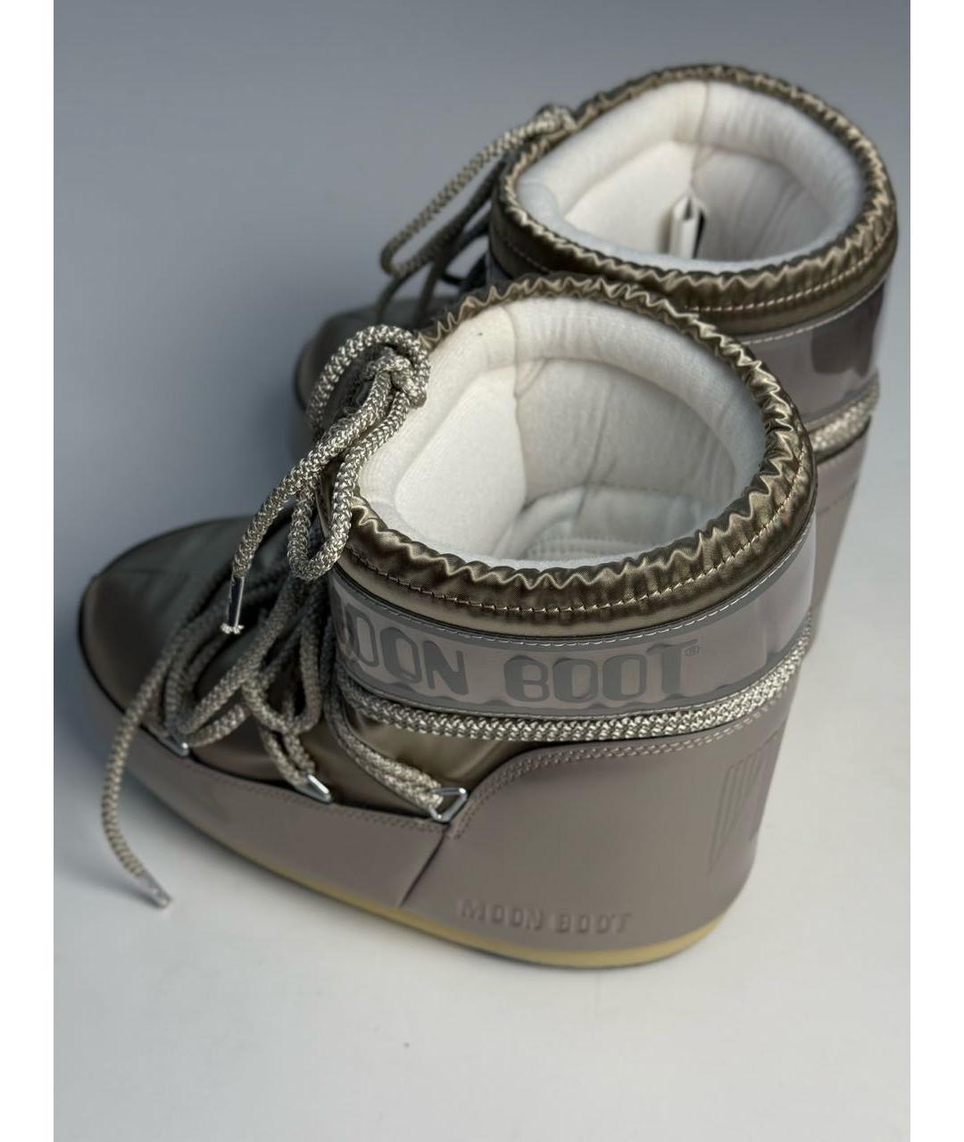 MOON BOOT Золотые ботинки, фото 5