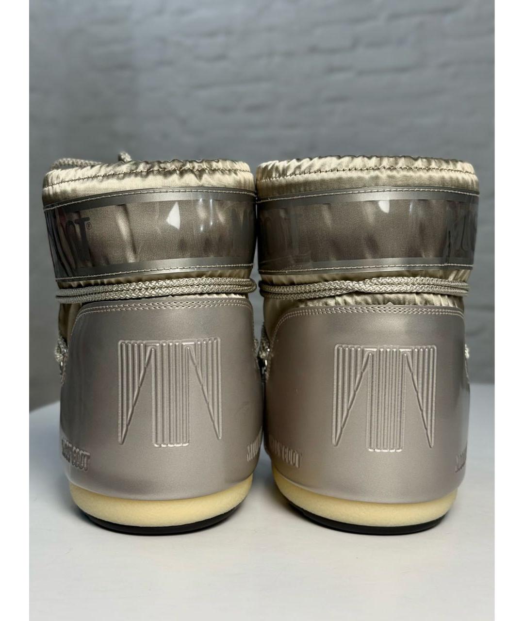 MOON BOOT Золотые ботинки, фото 4