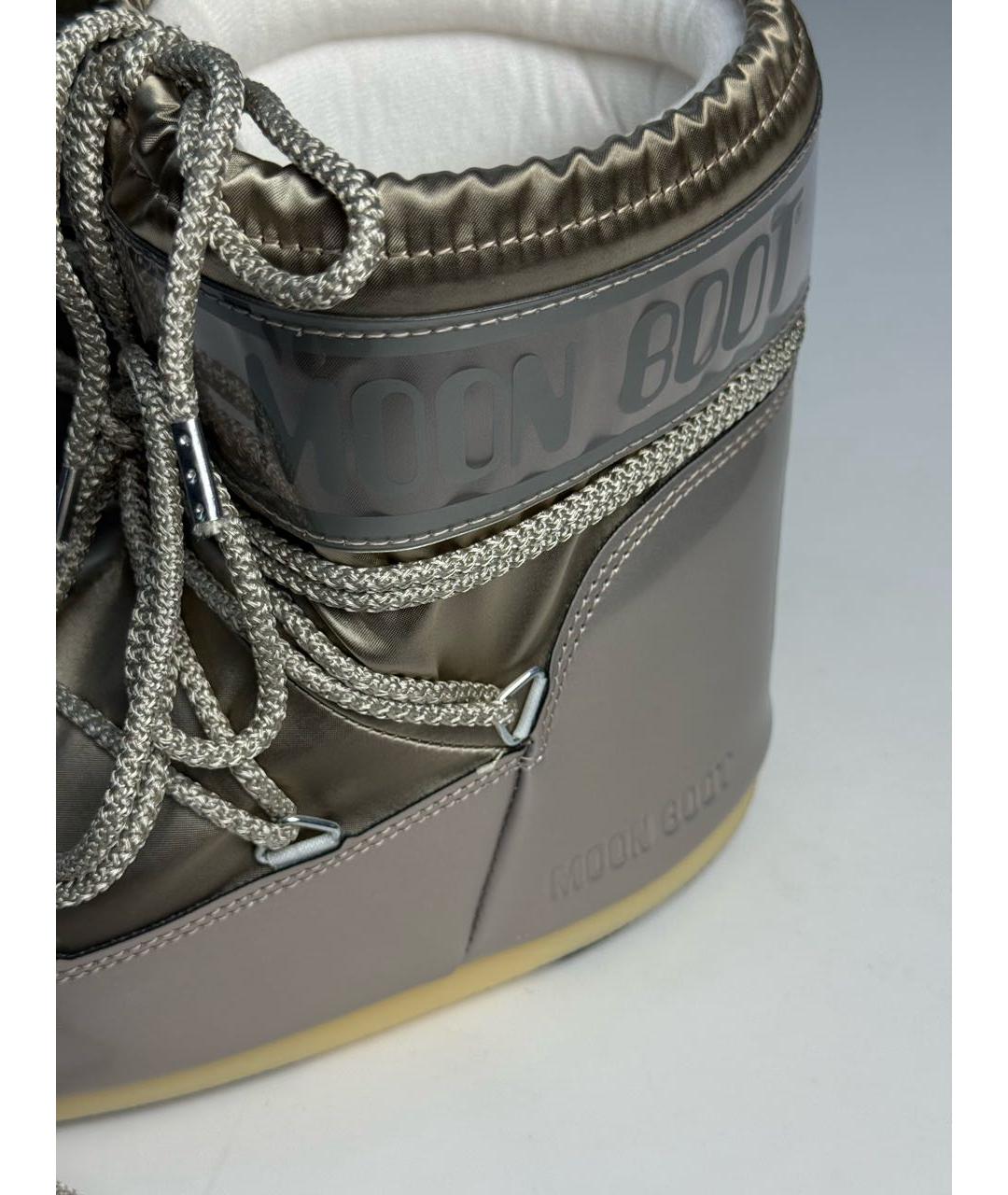 MOON BOOT Золотые ботинки, фото 6