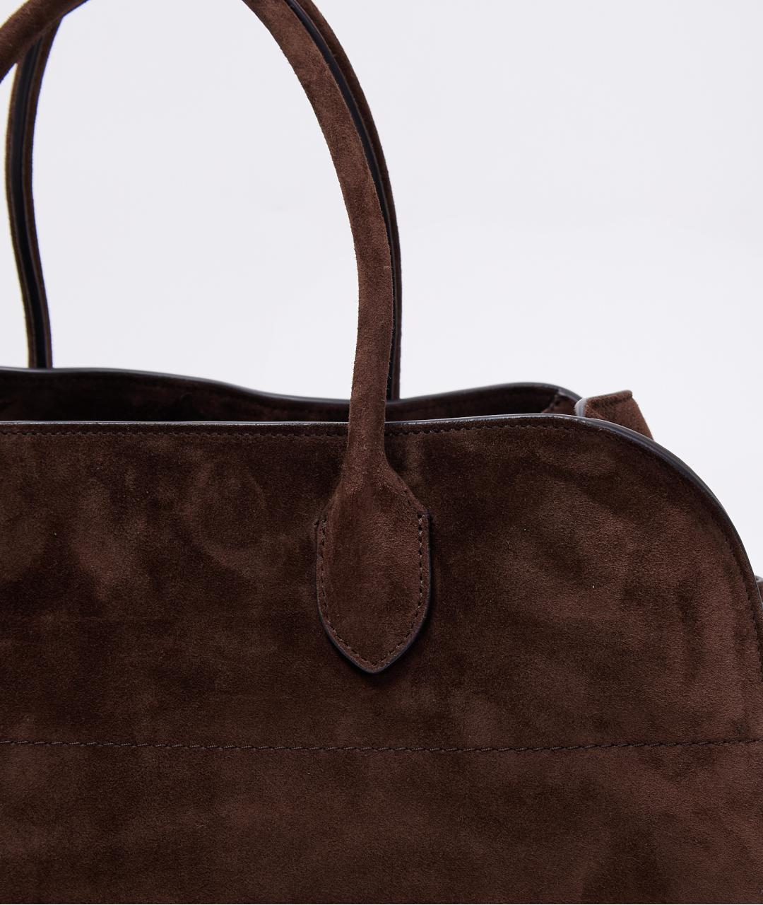 THE ROW Коричневая замшевая сумка через плечо, фото 3