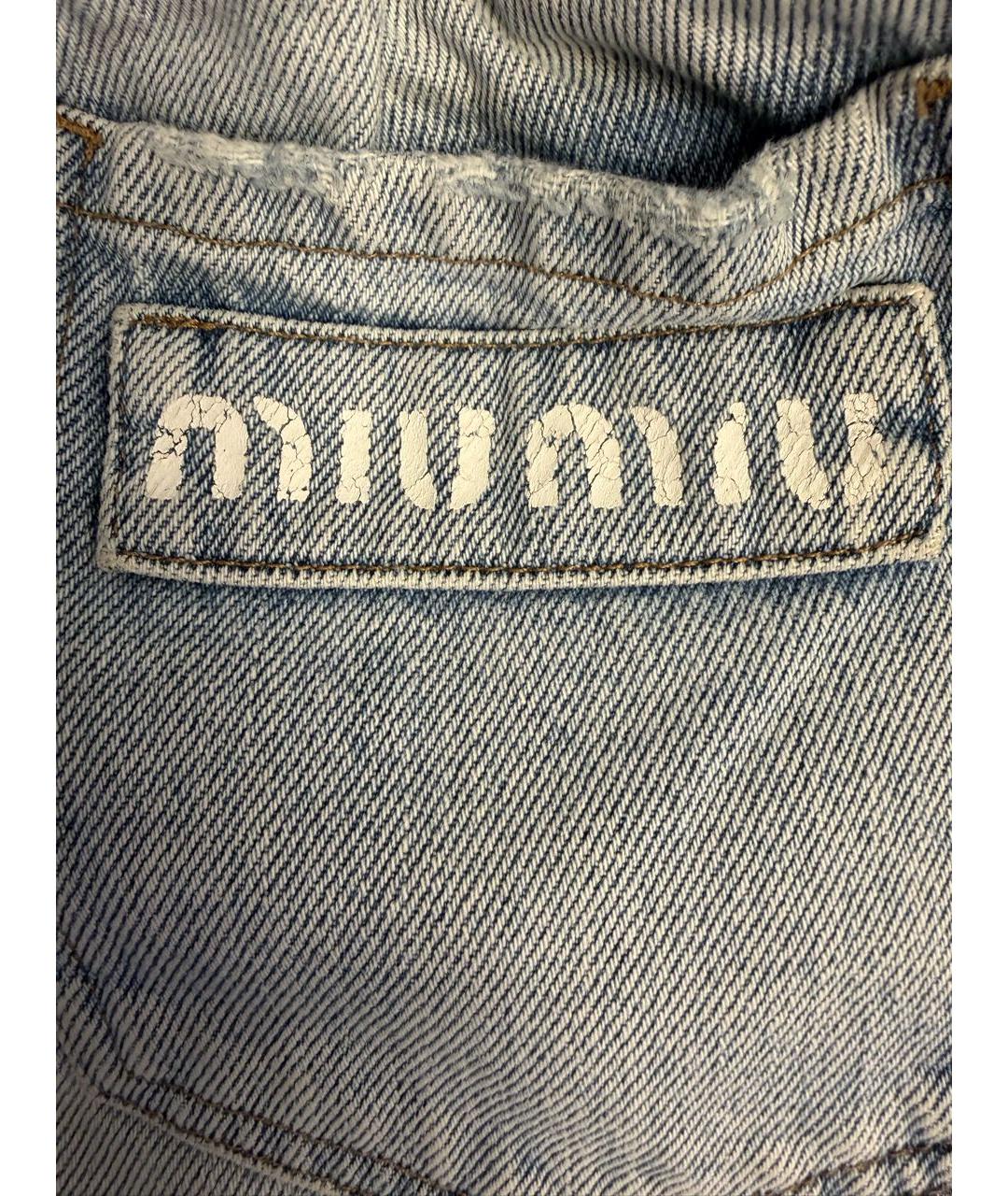 MIU MIU Голубые джинсы слим, фото 2