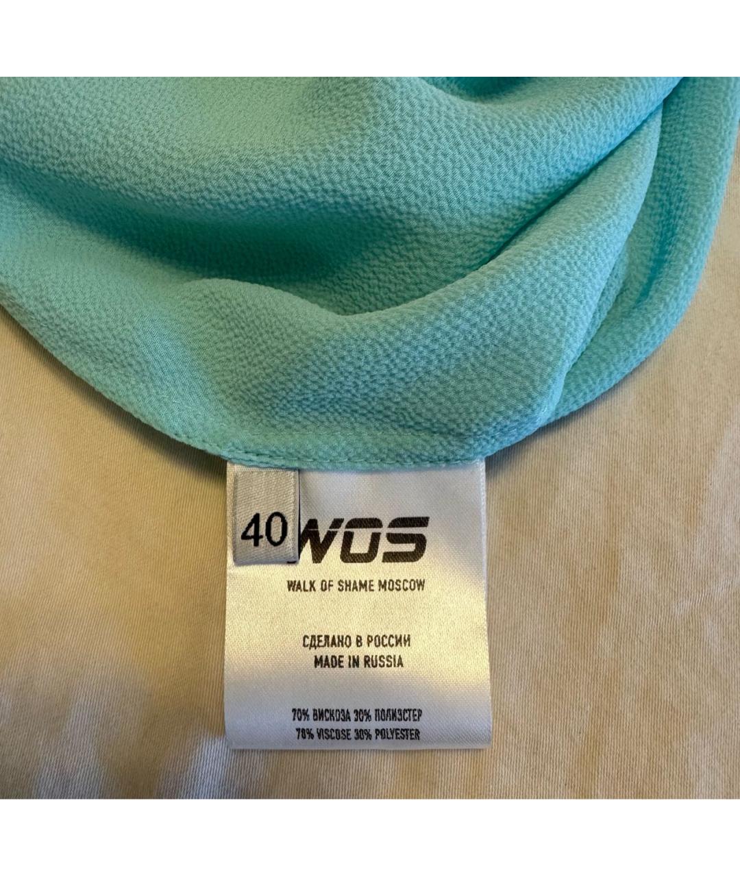 WALK OF SHAME Бирюзовое вискозное коктейльное платье, фото 4