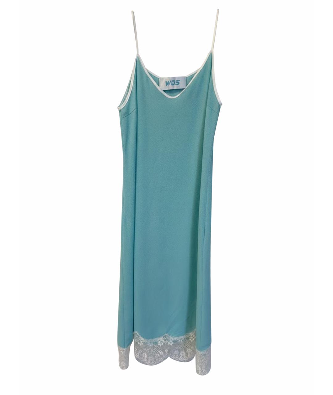 WALK OF SHAME Бирюзовое вискозное коктейльное платье, фото 1