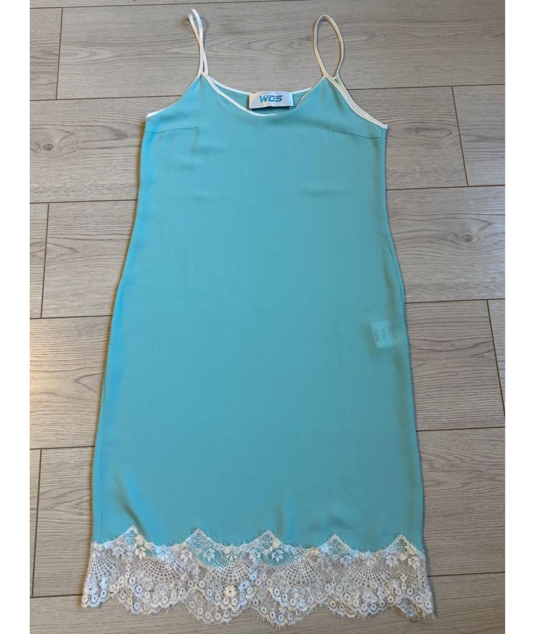 WALK OF SHAME Бирюзовое вискозное коктейльное платье, фото 3