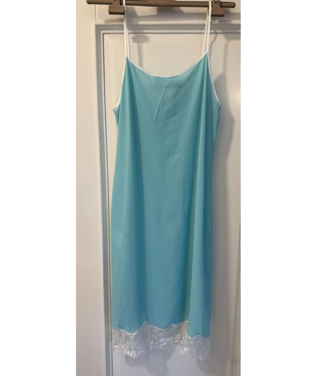 WALK OF SHAME Бирюзовое вискозное коктейльное платье, фото 2