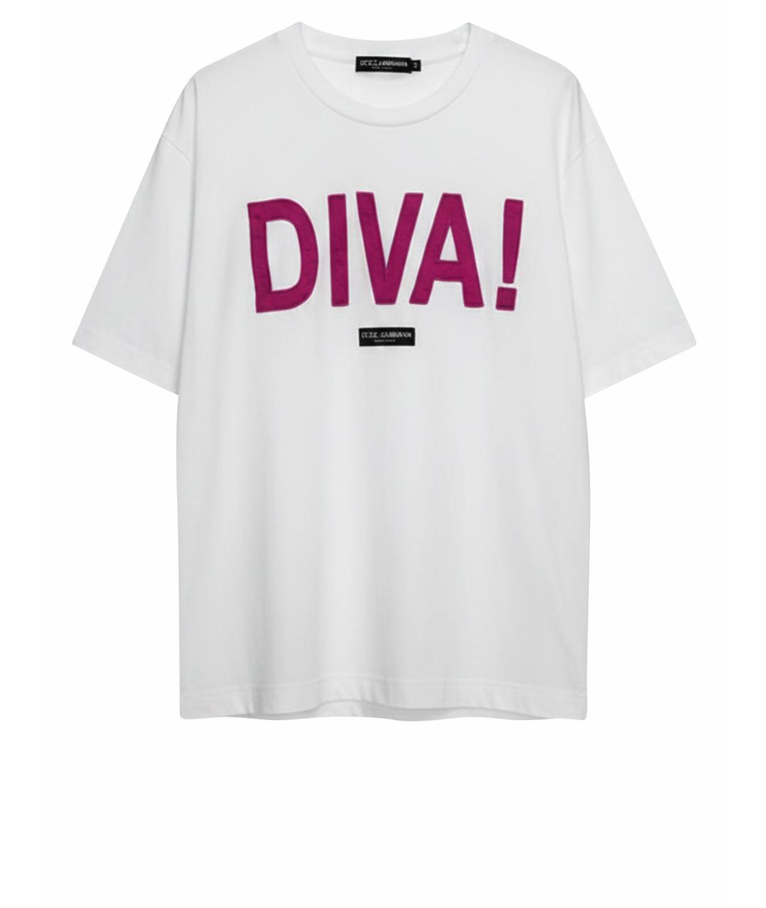 DOLCE&GABBANA Белая хлопковая футболка, фото 1