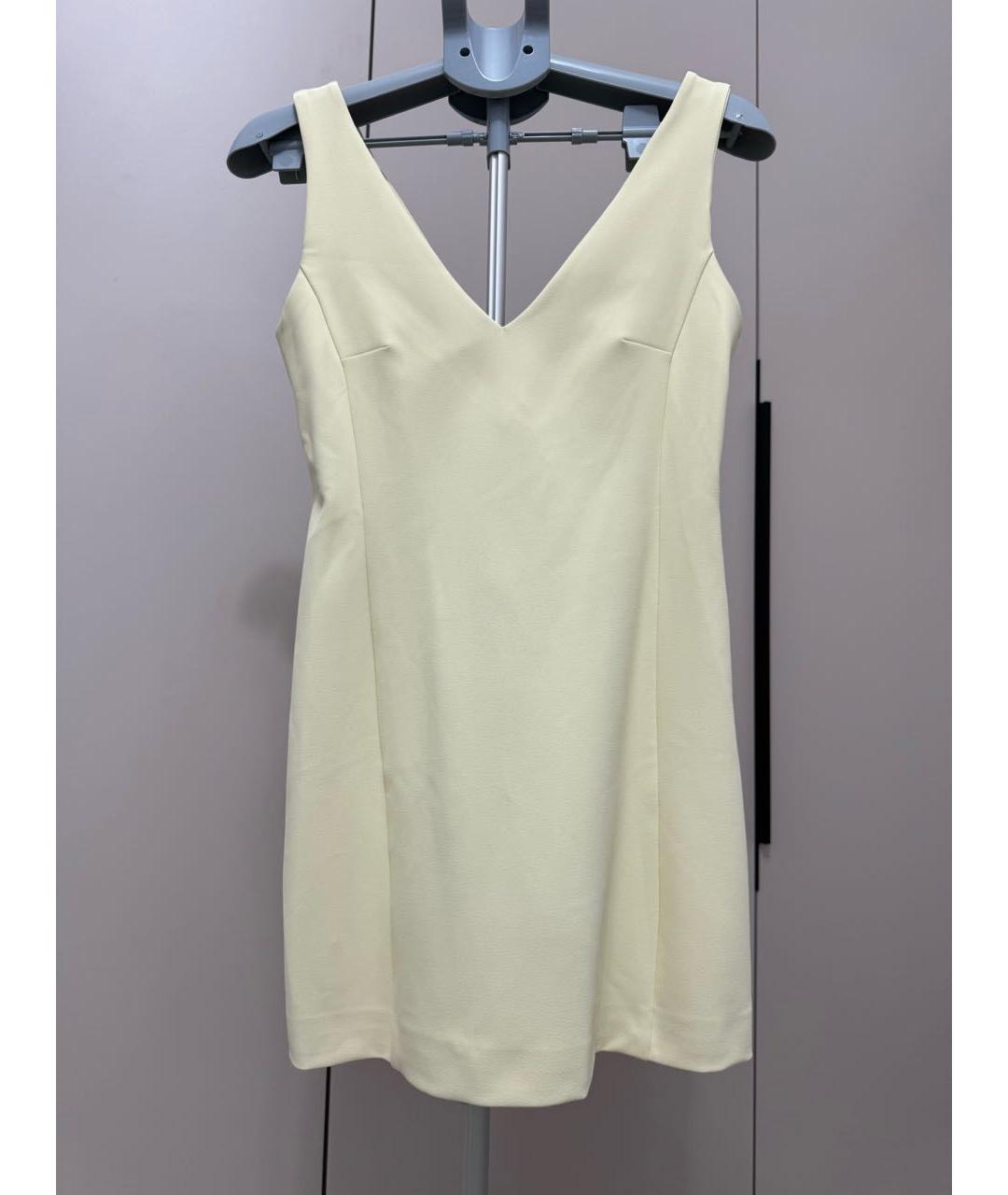 PINKO Желтое вискозное коктейльное платье, фото 5