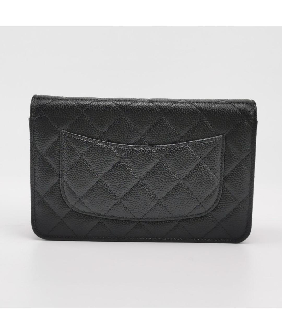 CHANEL Черная кожаная сумка через плечо, фото 3
