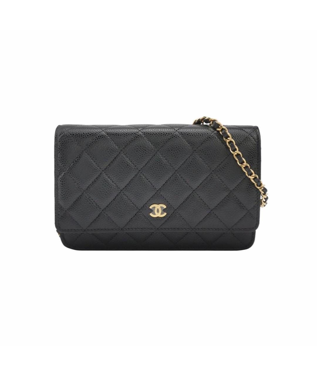 CHANEL Черная кожаная сумка через плечо, фото 9
