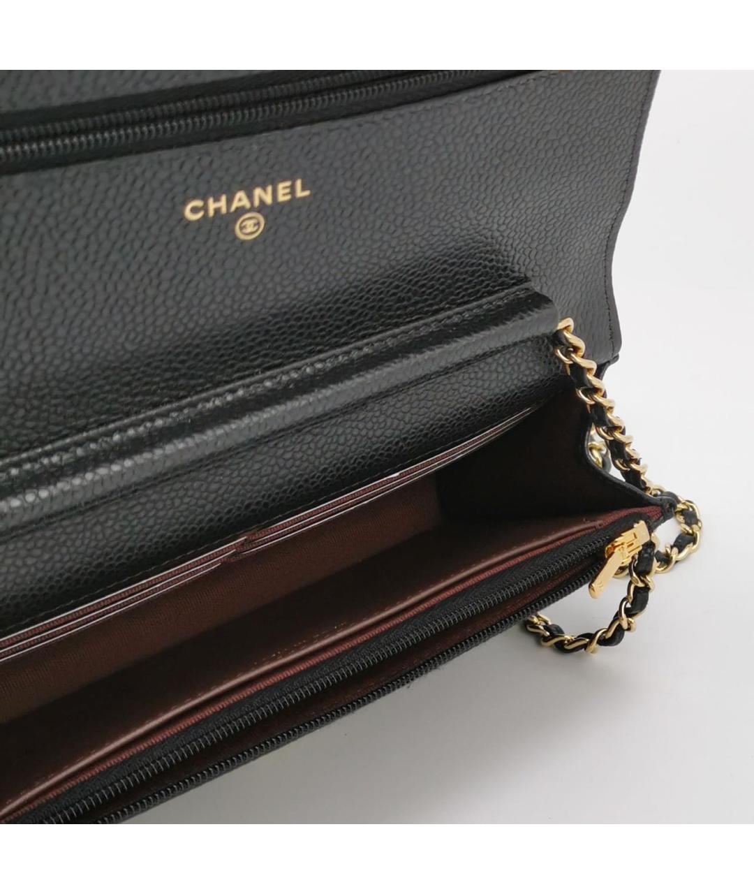 CHANEL Черная кожаная сумка через плечо, фото 4