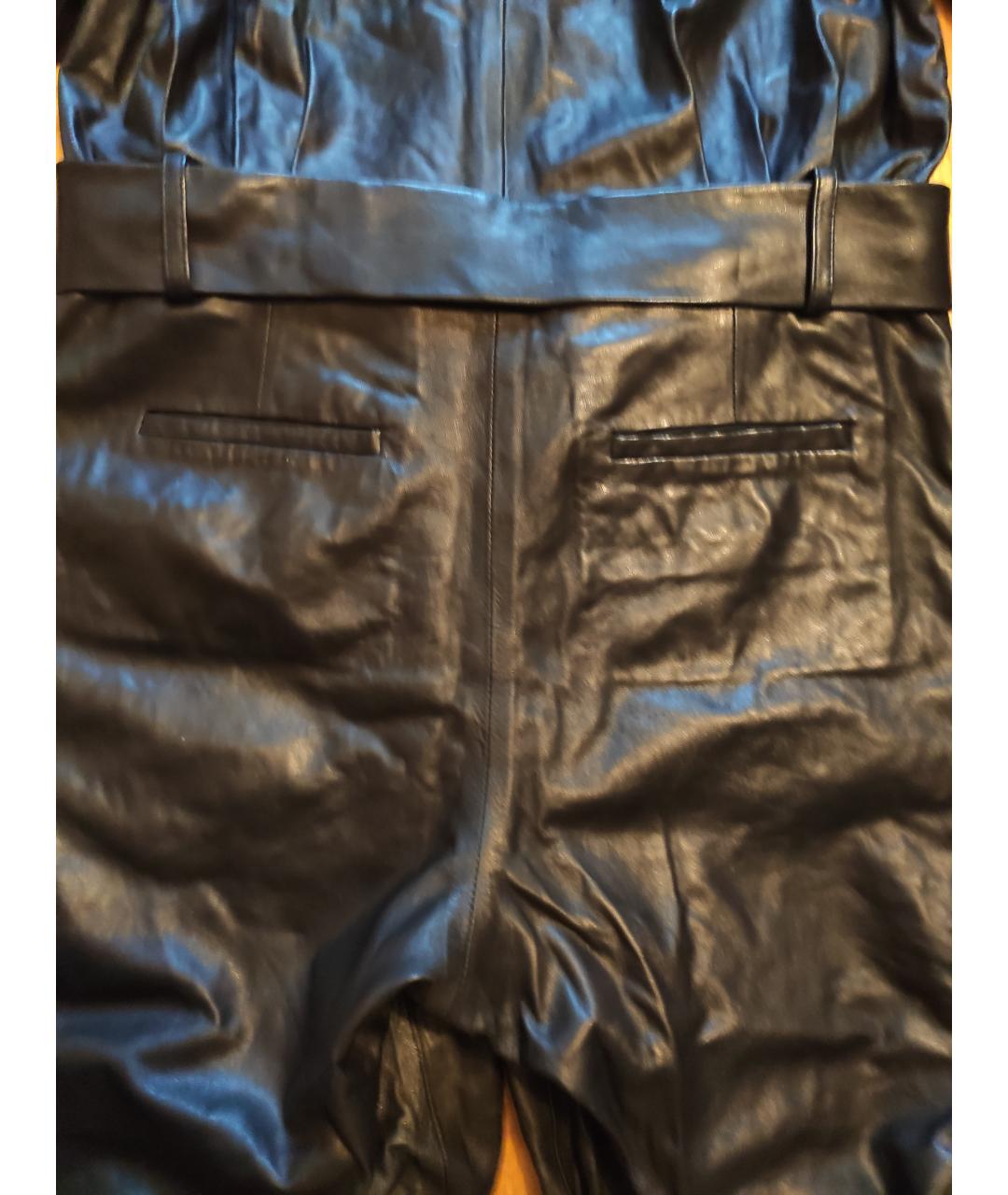 IRO Черный кожаный комбинезон, фото 6