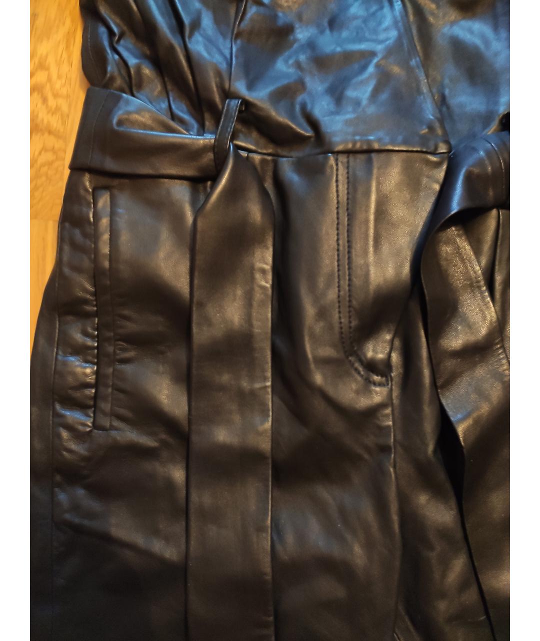 IRO Черный кожаный комбинезон, фото 4