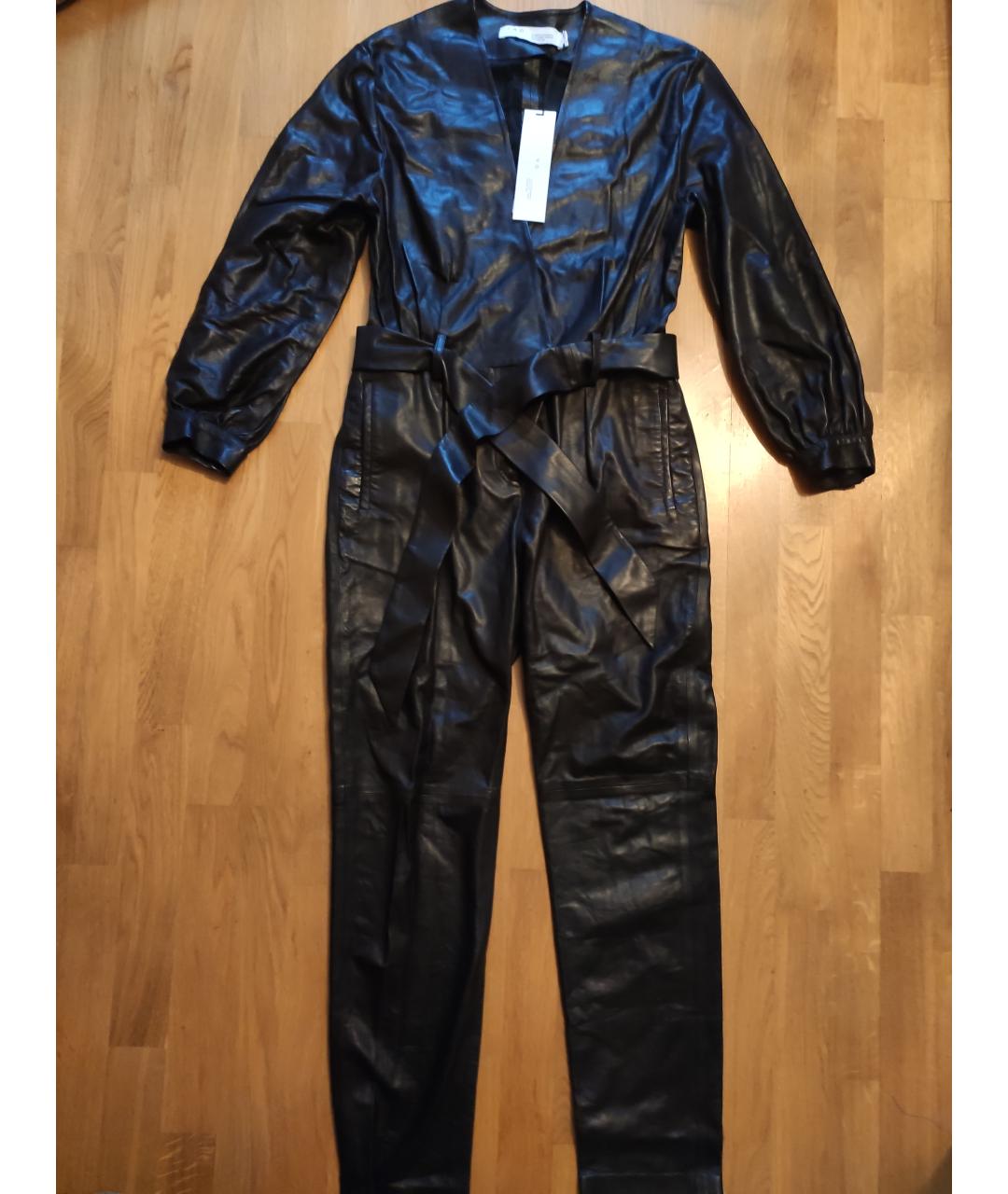 IRO Черный кожаный комбинезон, фото 7