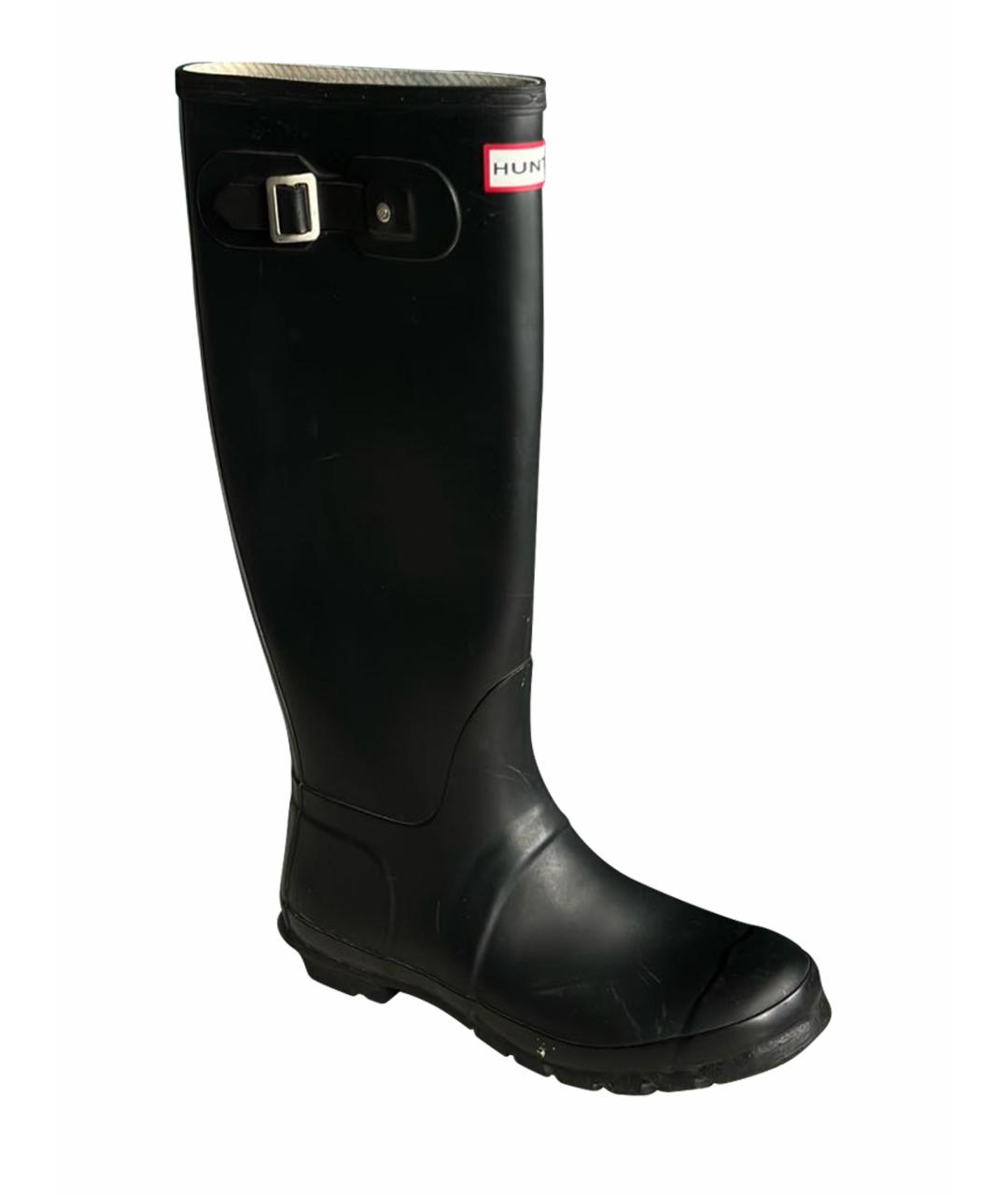 HUNTER Черные резиновые сапоги, фото 1