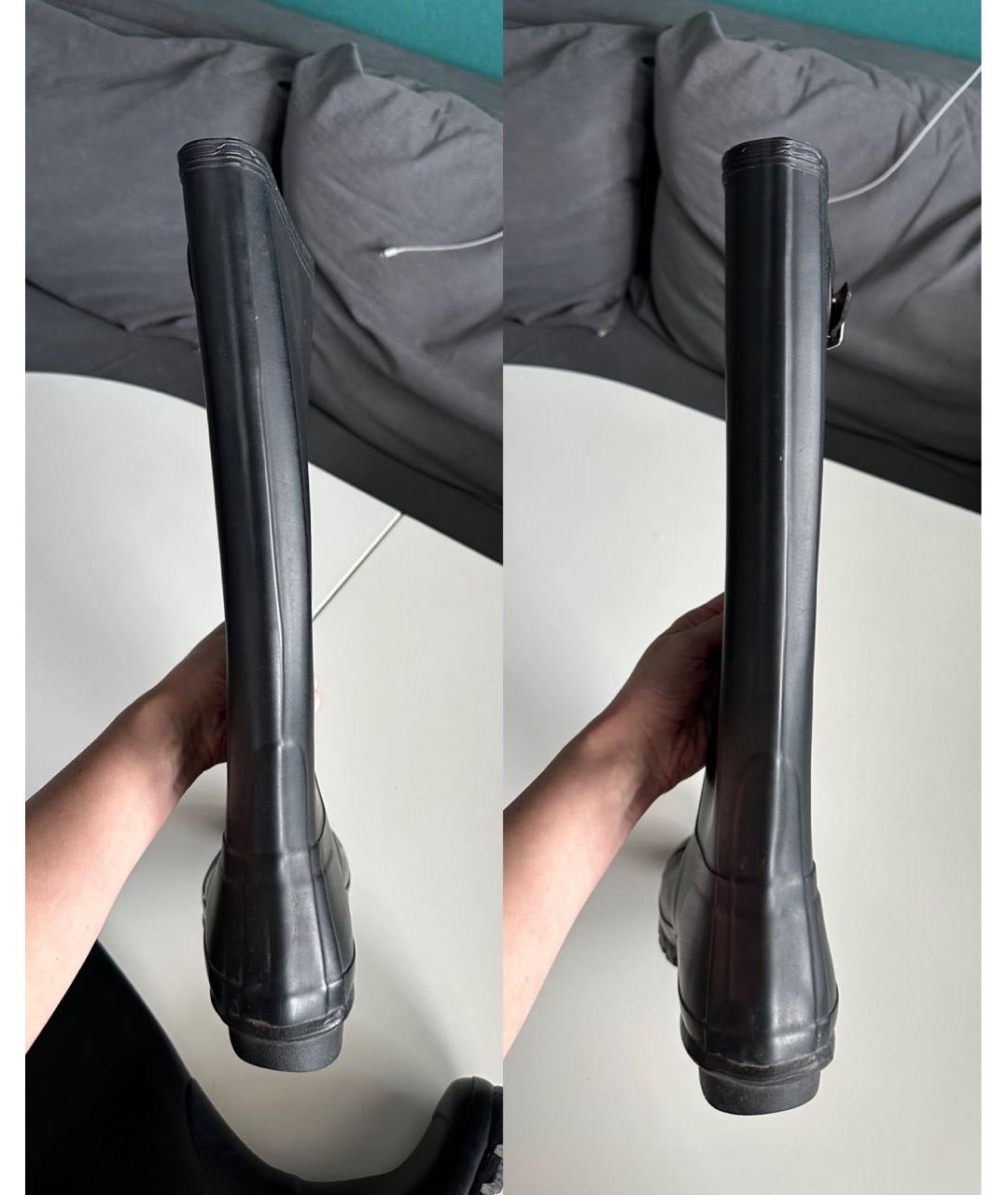 HUNTER Черные резиновые сапоги, фото 2