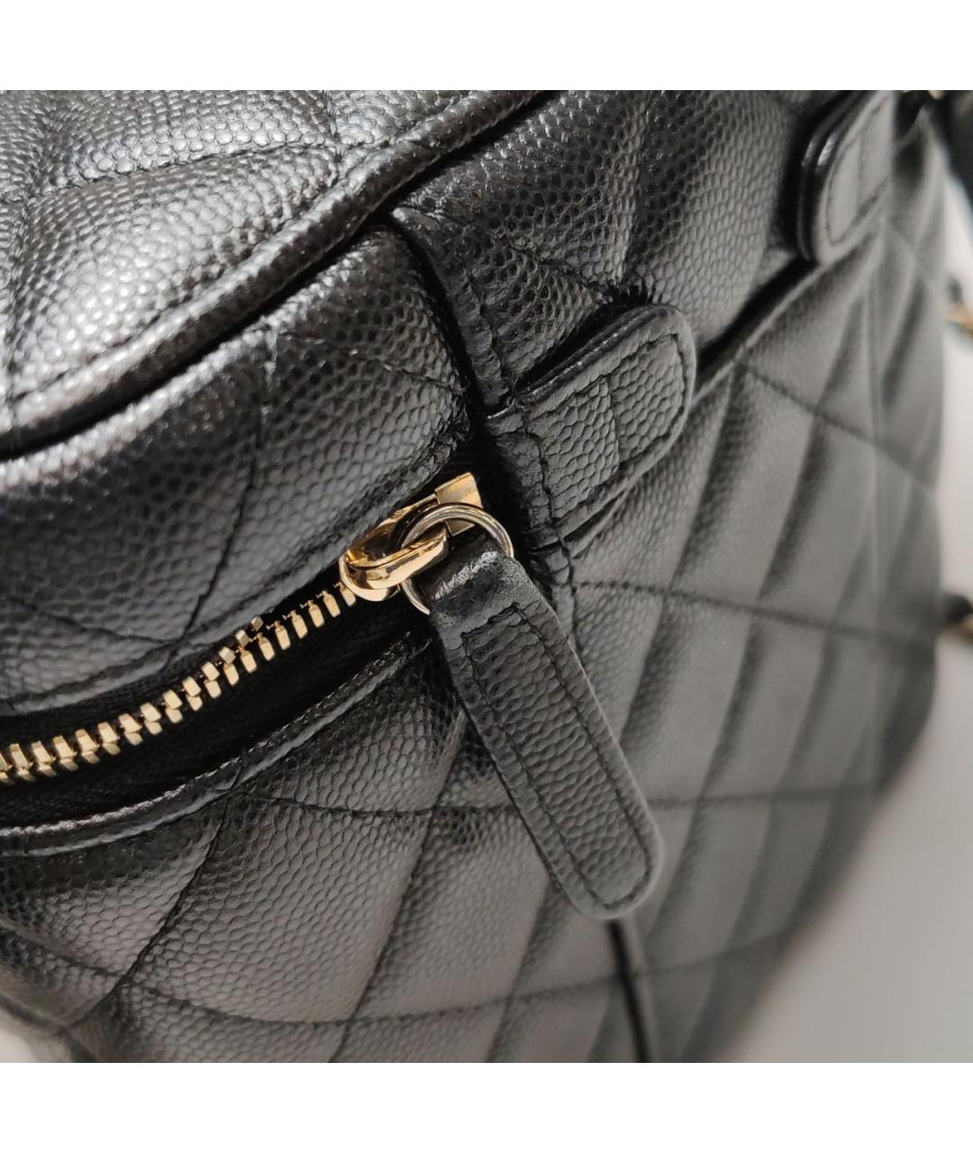 CHANEL Черная кожаная сумка через плечо, фото 8