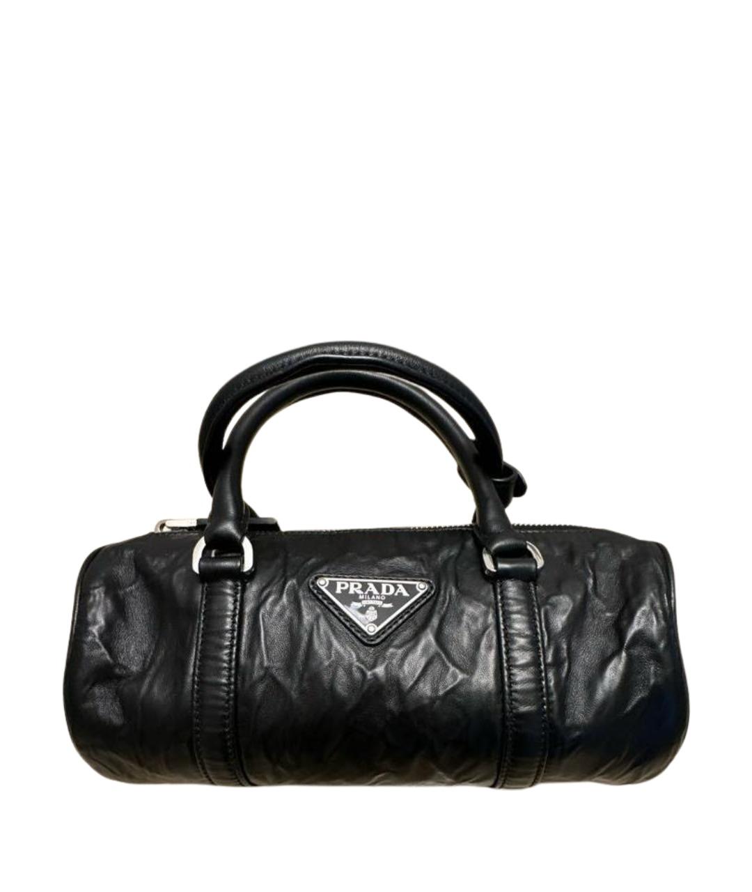 PRADA Черная кожаная сумка через плечо, фото 1