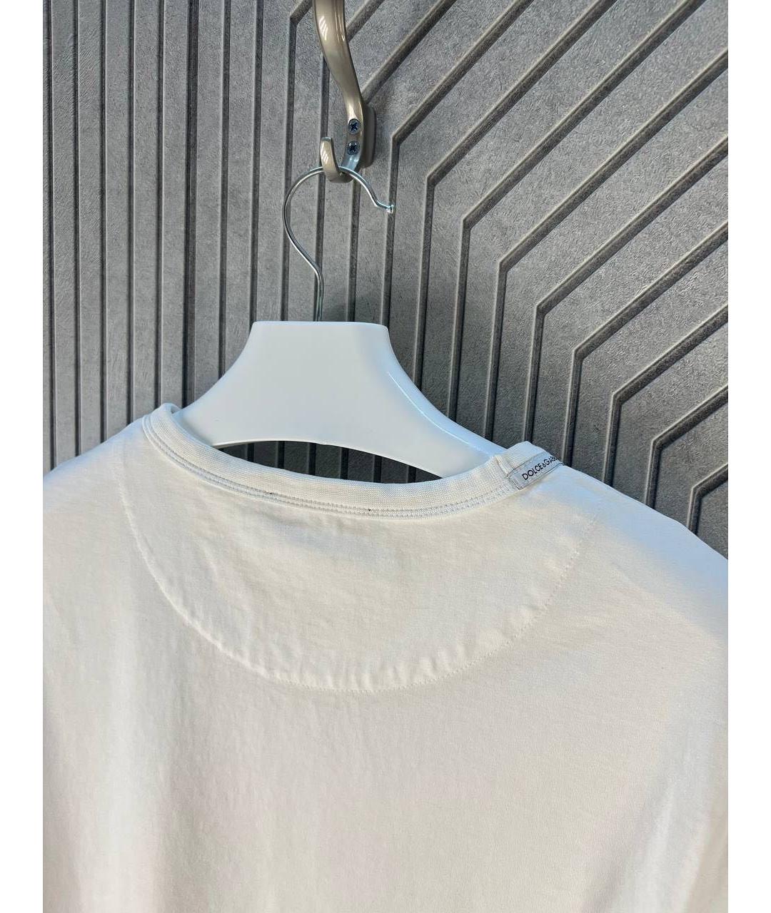 DOLCE&GABBANA Белая хлопковая футболка, фото 5