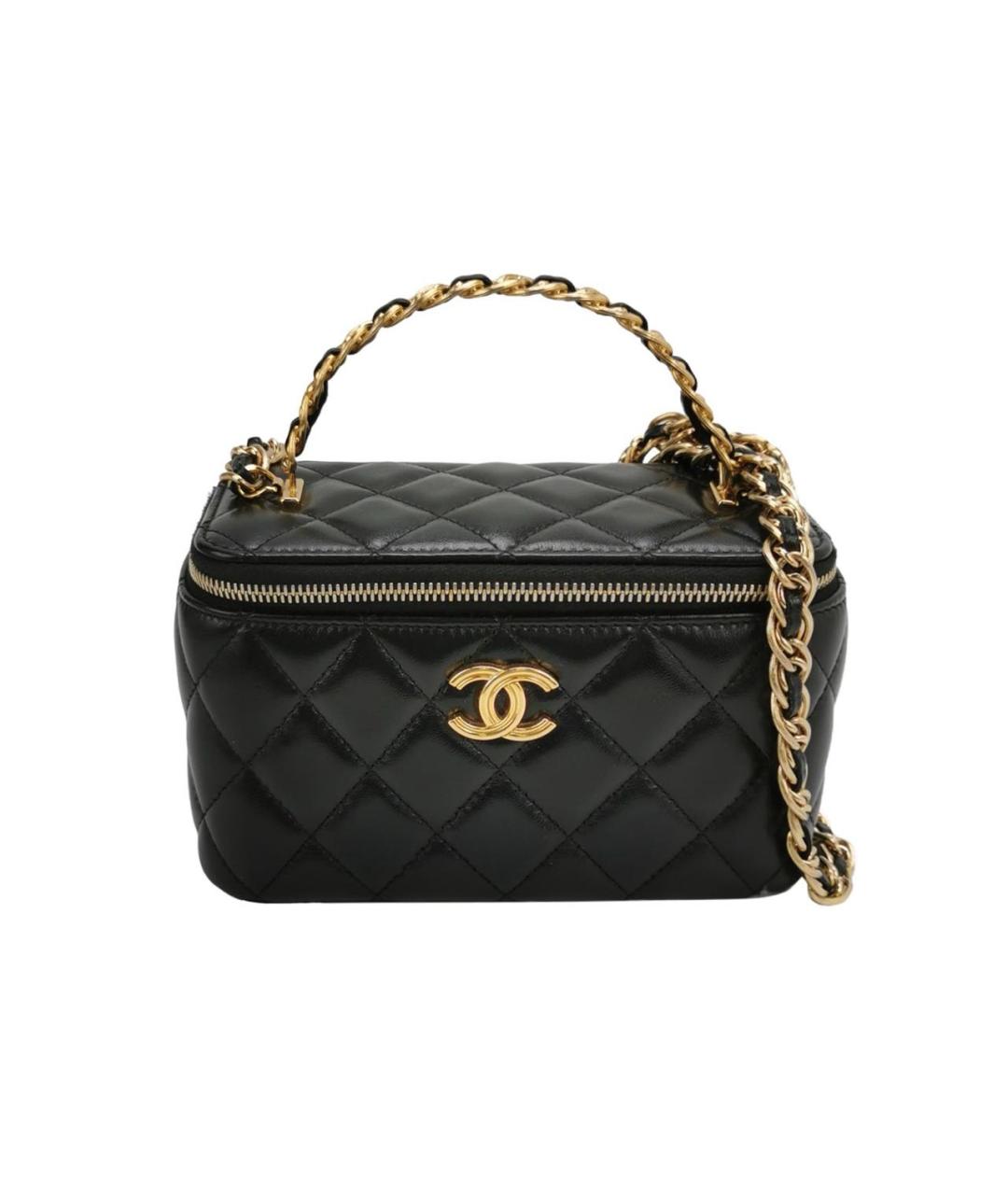 CHANEL Черная кожаная сумка через плечо, фото 9